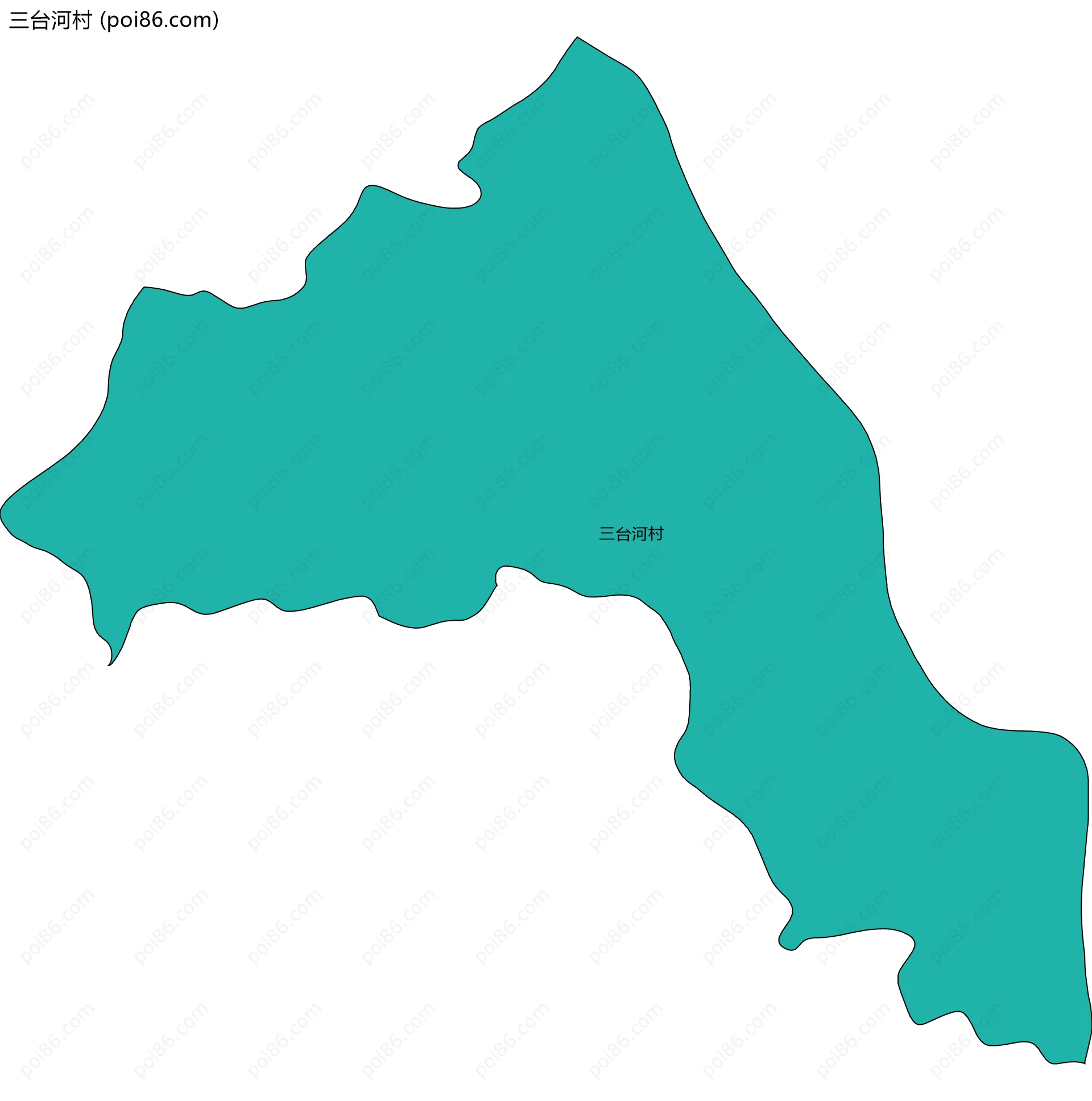 三台河村边界地图