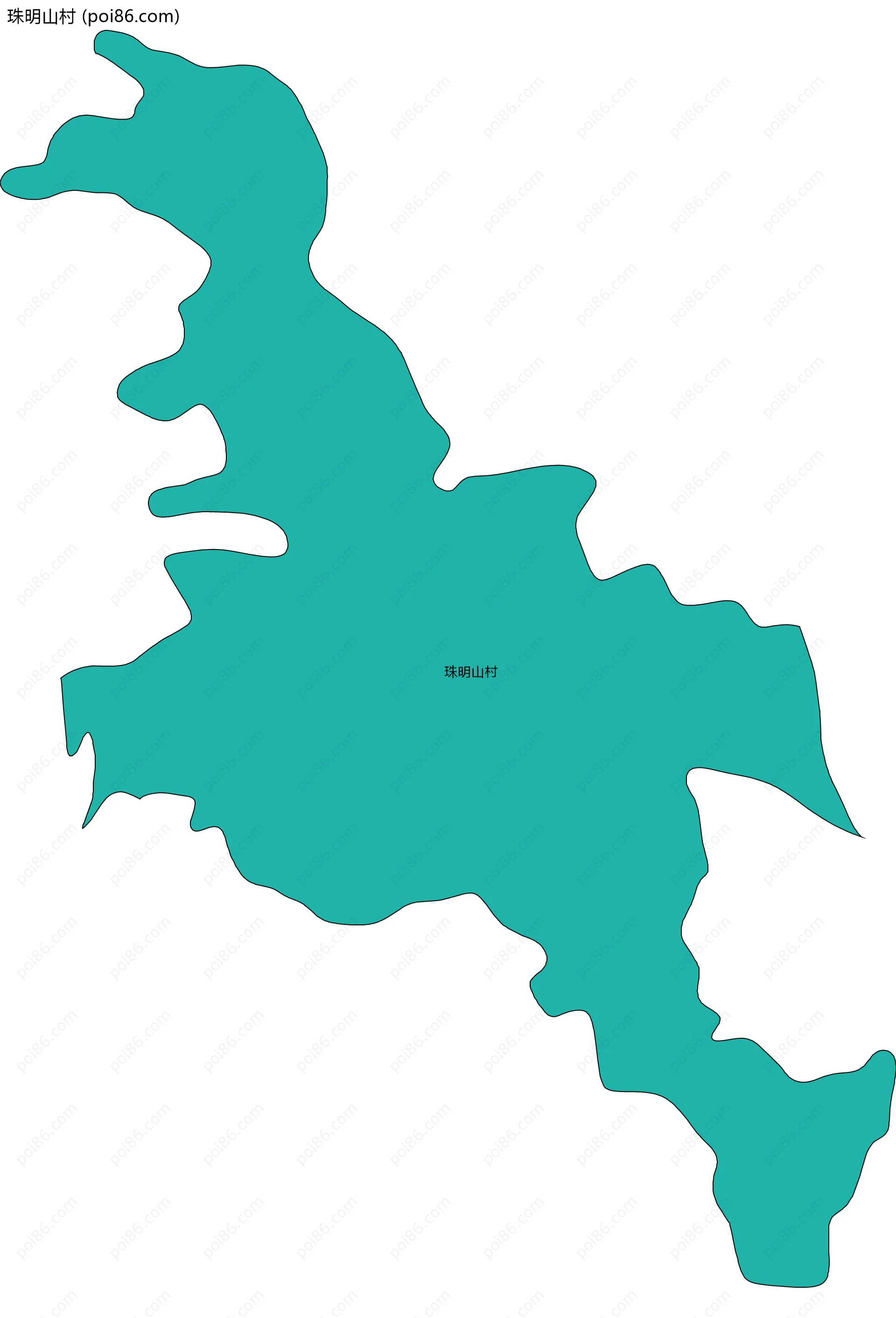 珠明山村边界地图