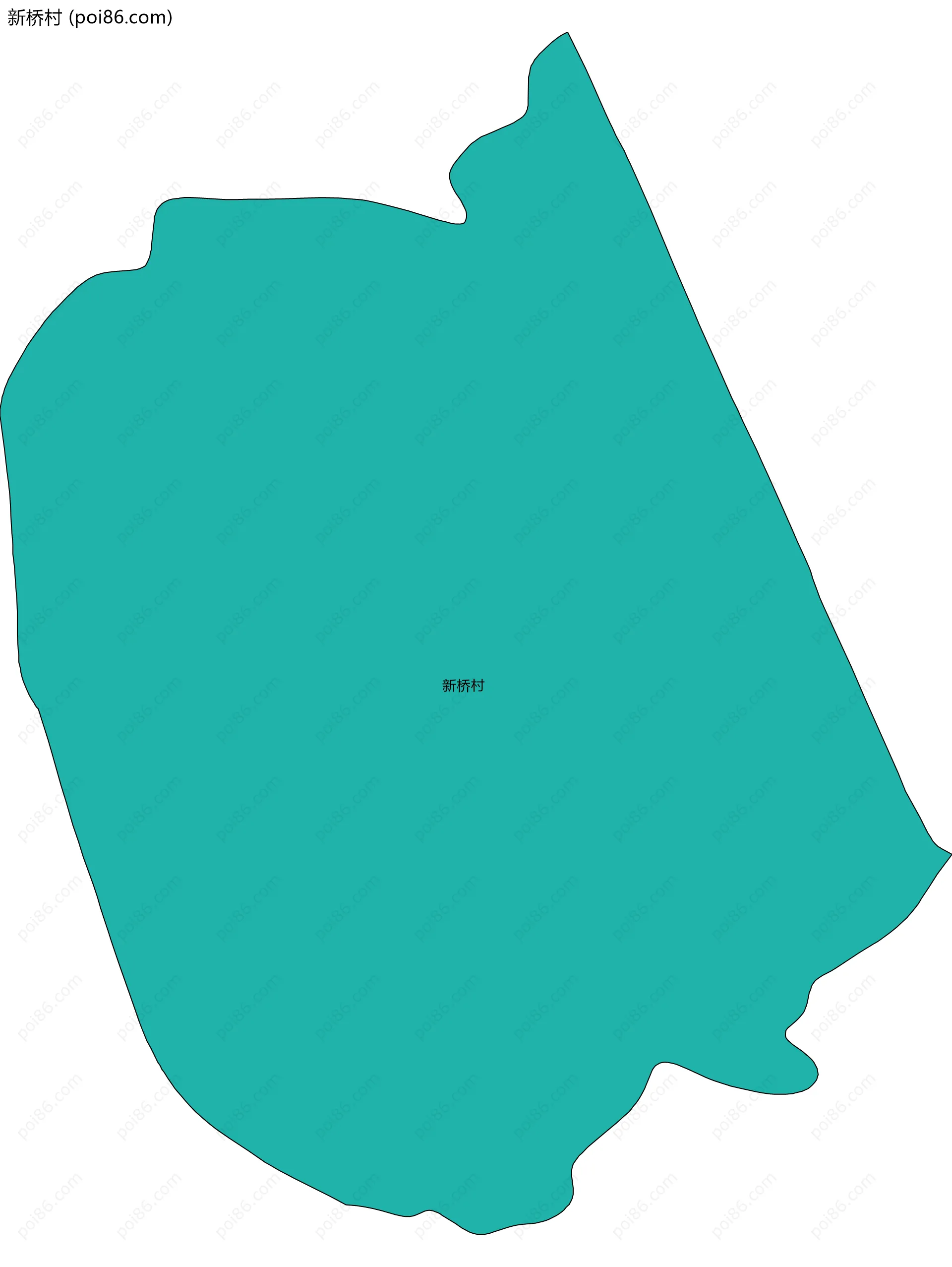 新桥村边界地图