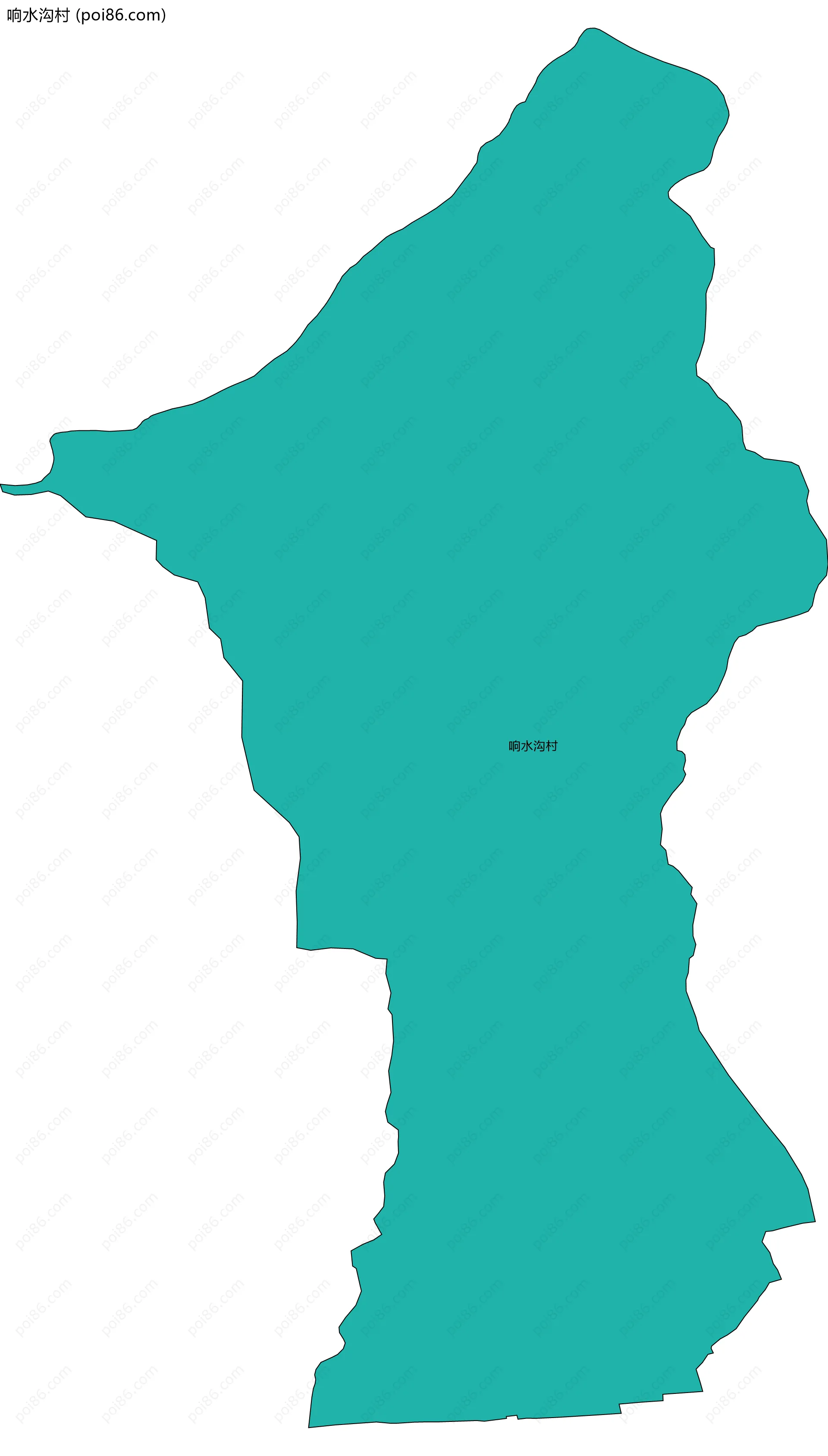 响水沟村边界地图