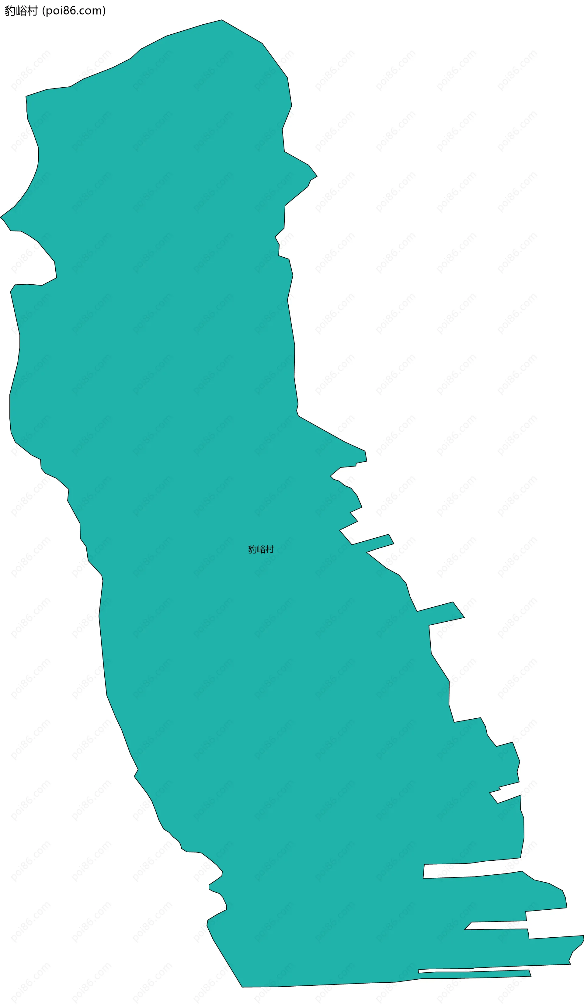 豹峪村边界地图