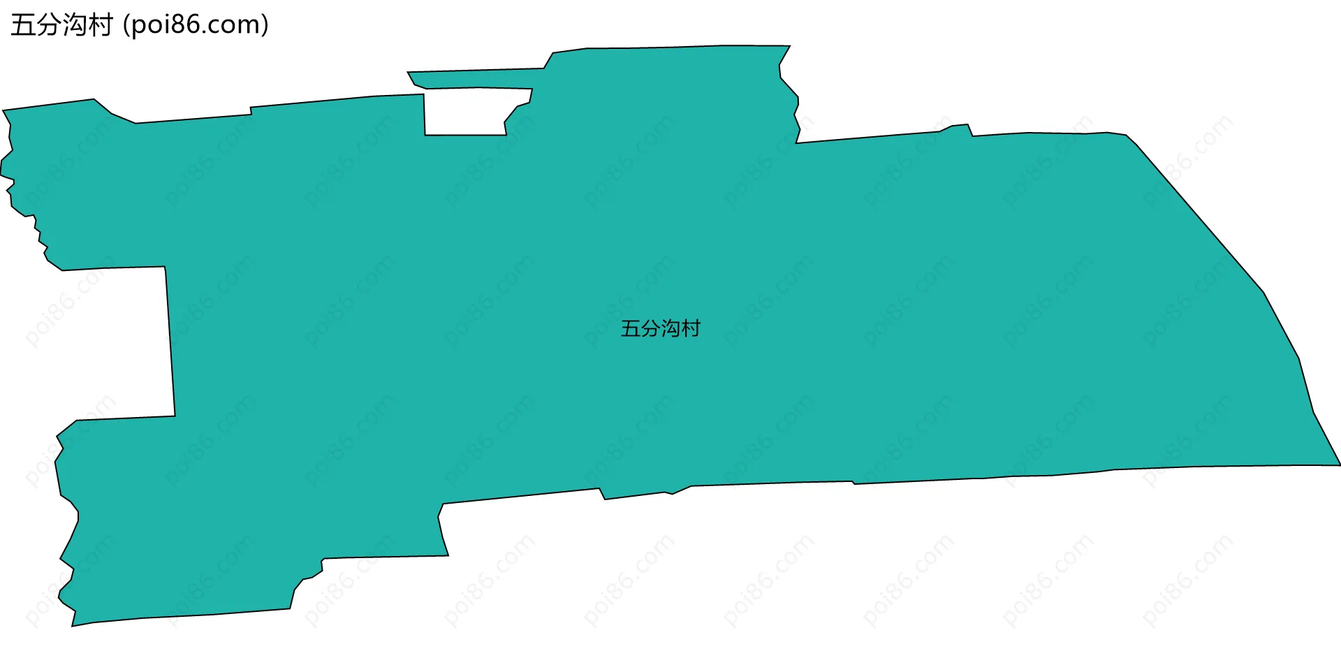 五分沟村边界地图