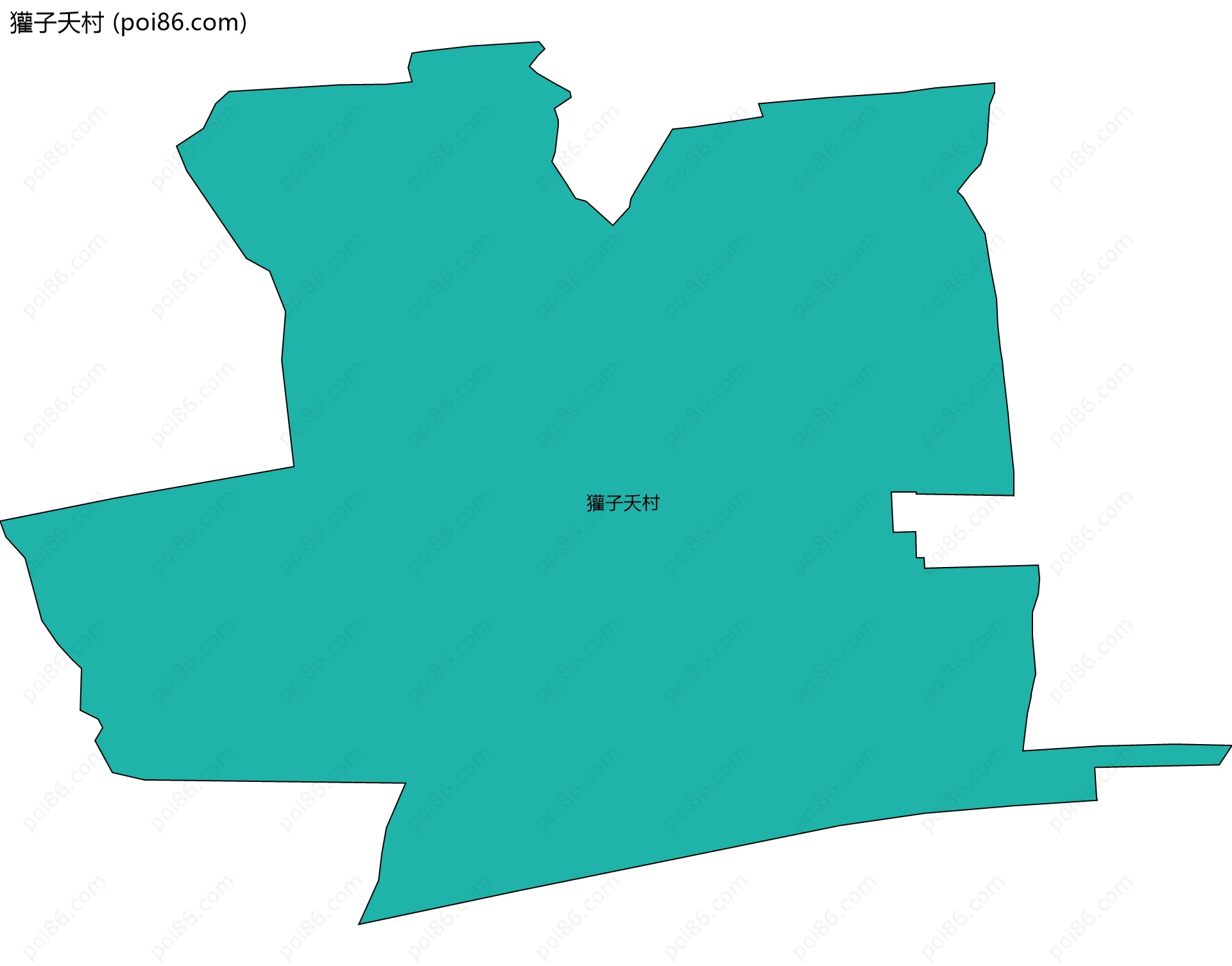 獾子夭村边界地图