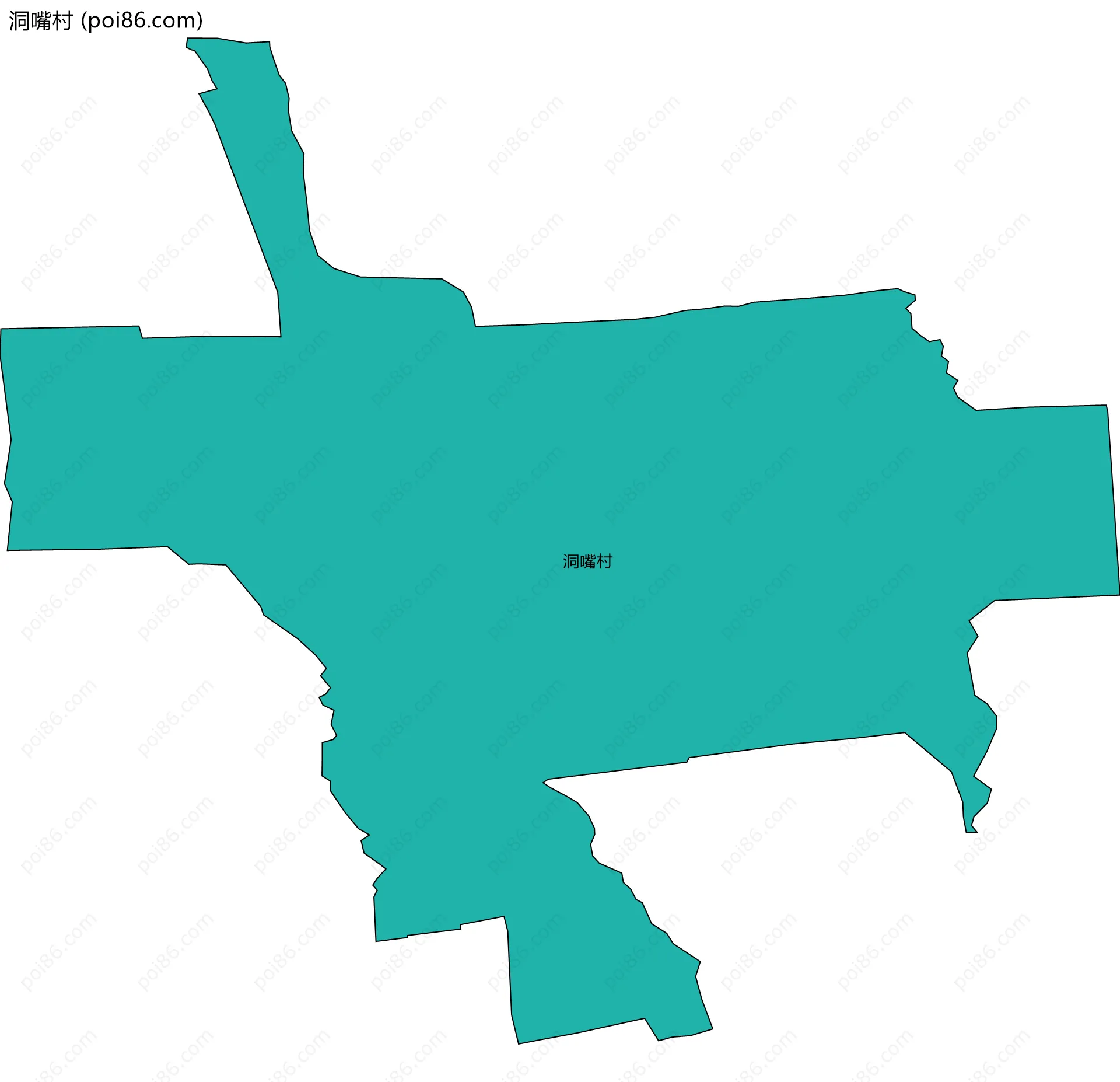 洞嘴村边界地图