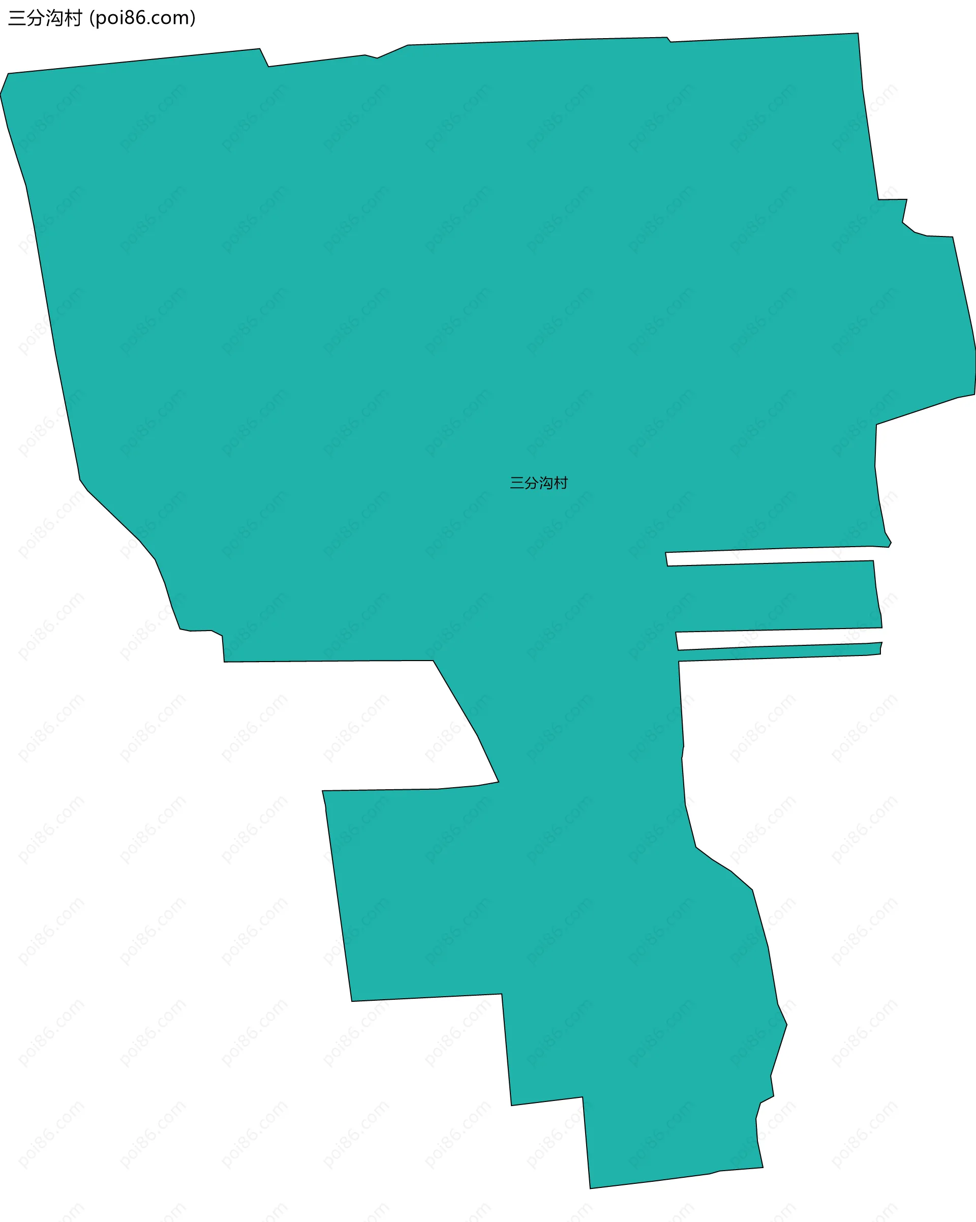三分沟村边界地图