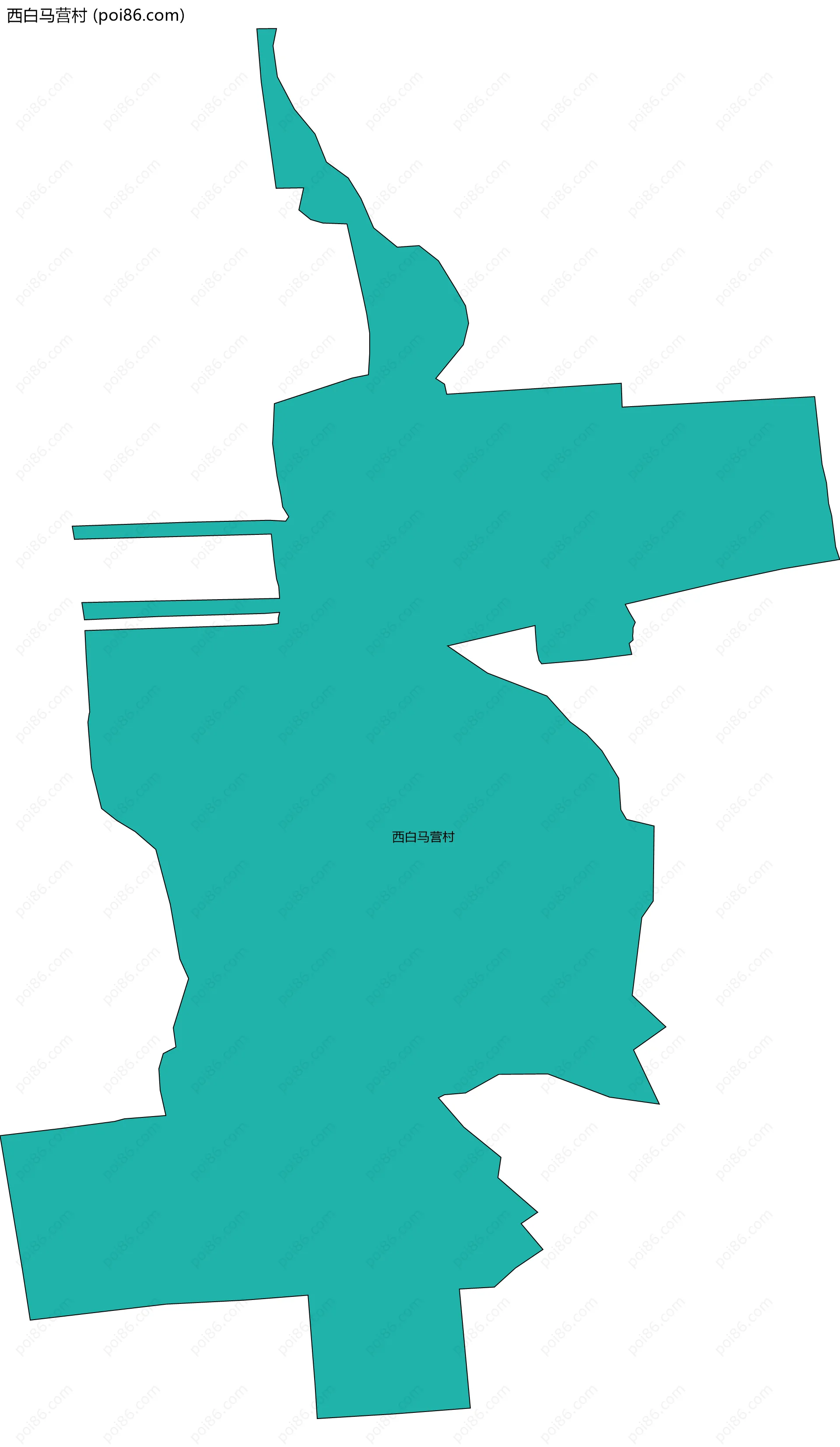 西白马营村边界地图