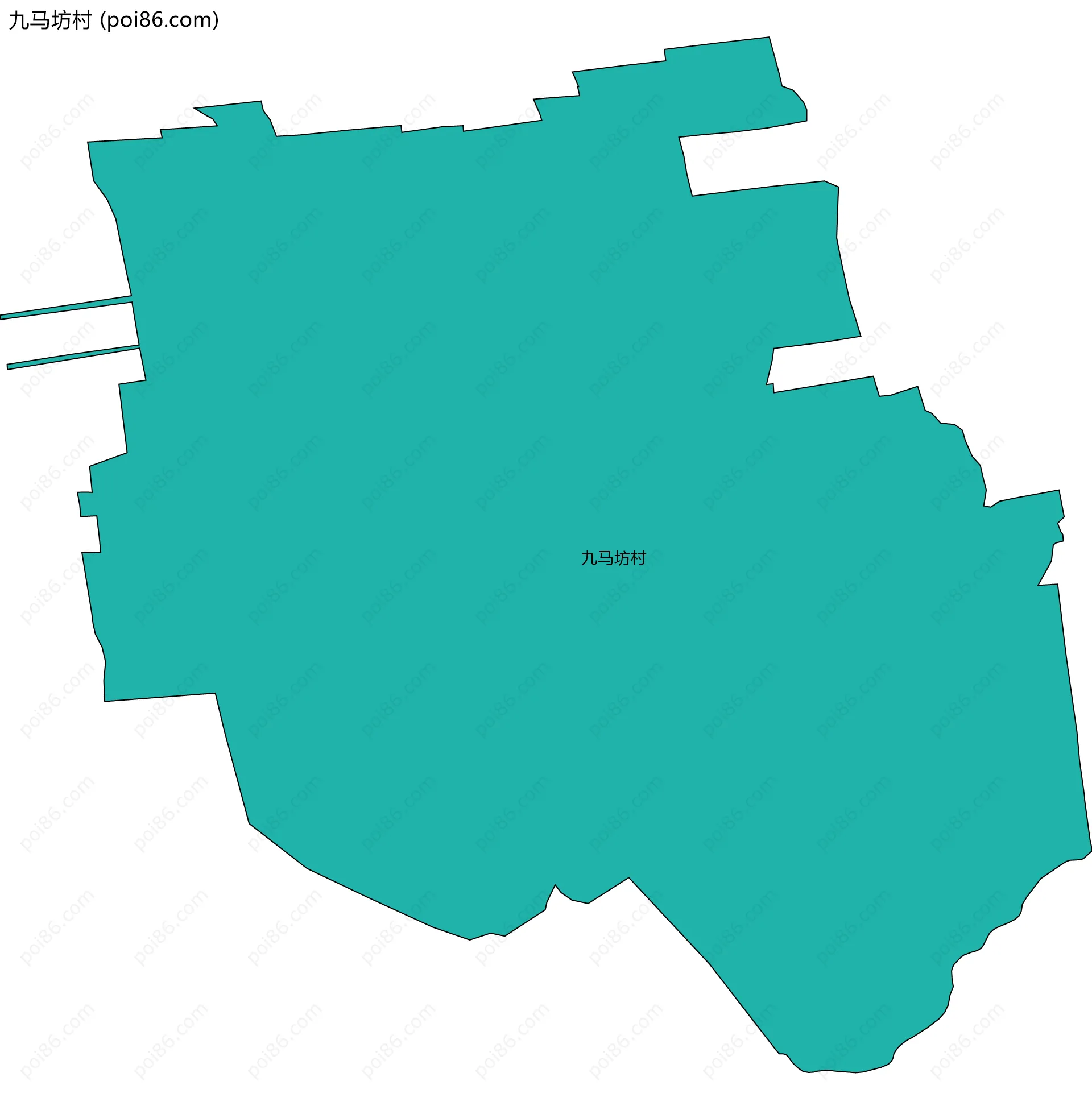 九马坊村边界地图