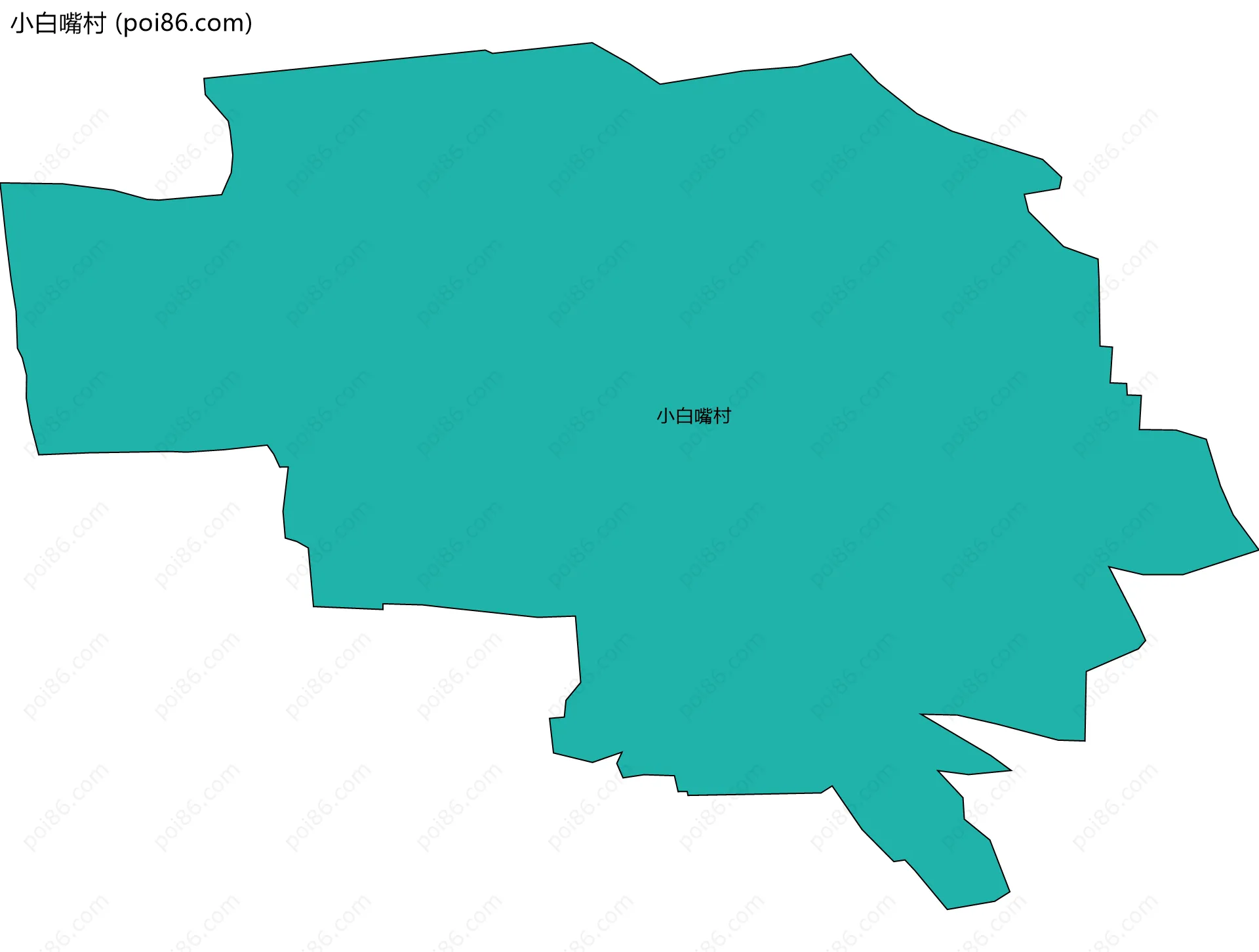 小白嘴村边界地图