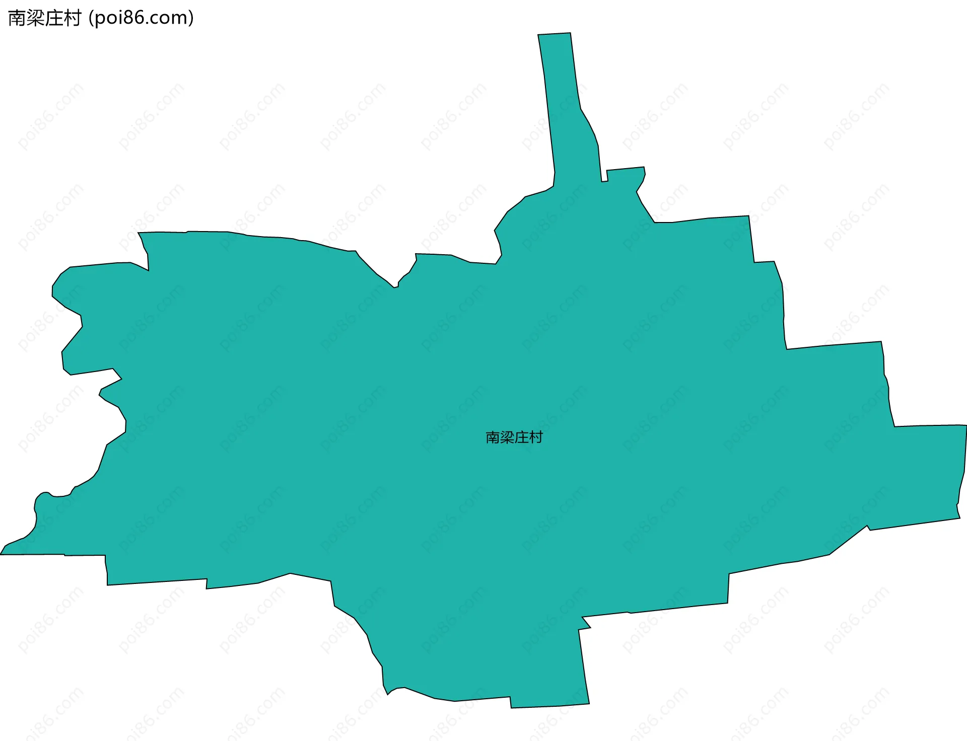 南梁庄村边界地图