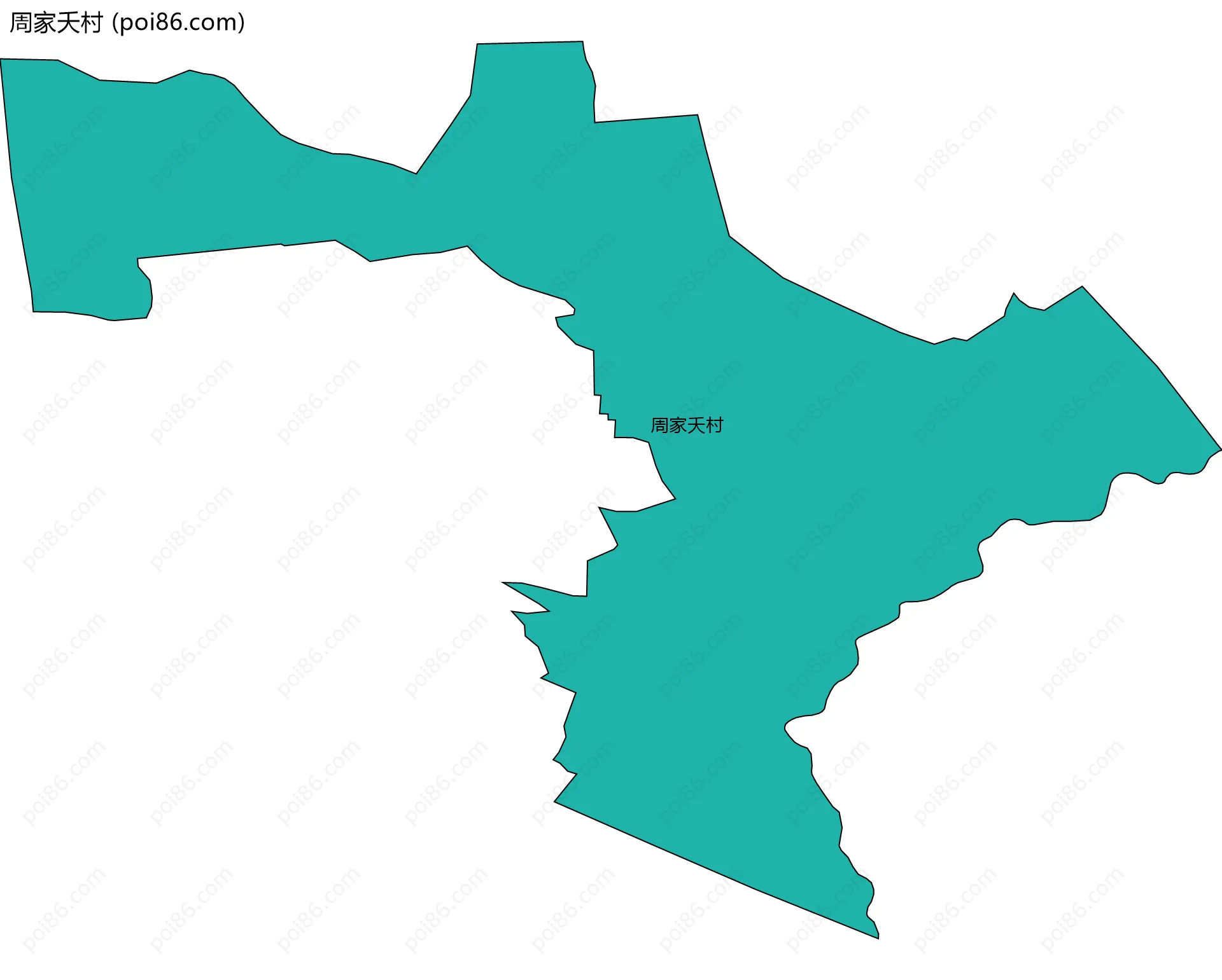 周家夭村边界地图