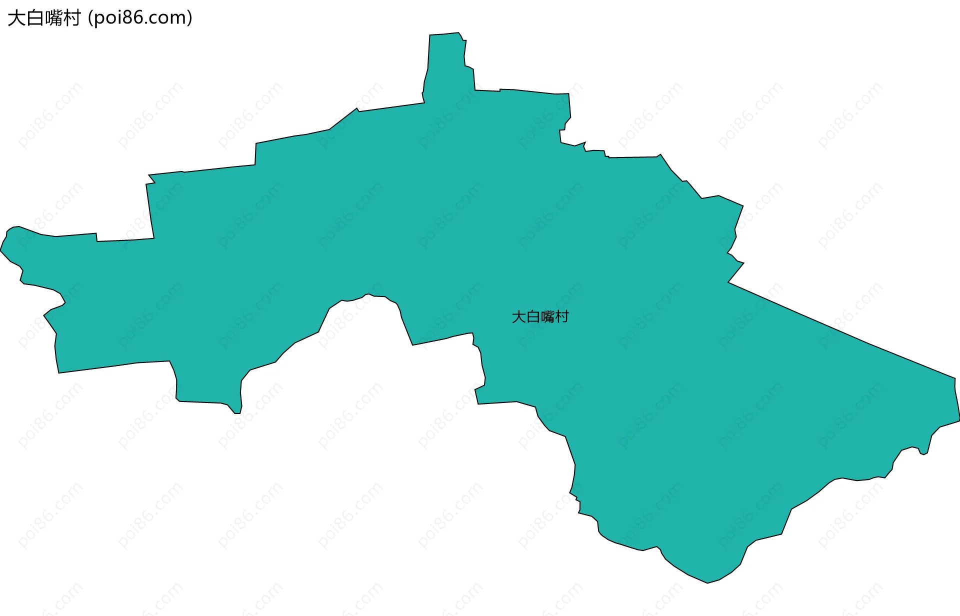 大白嘴村边界地图