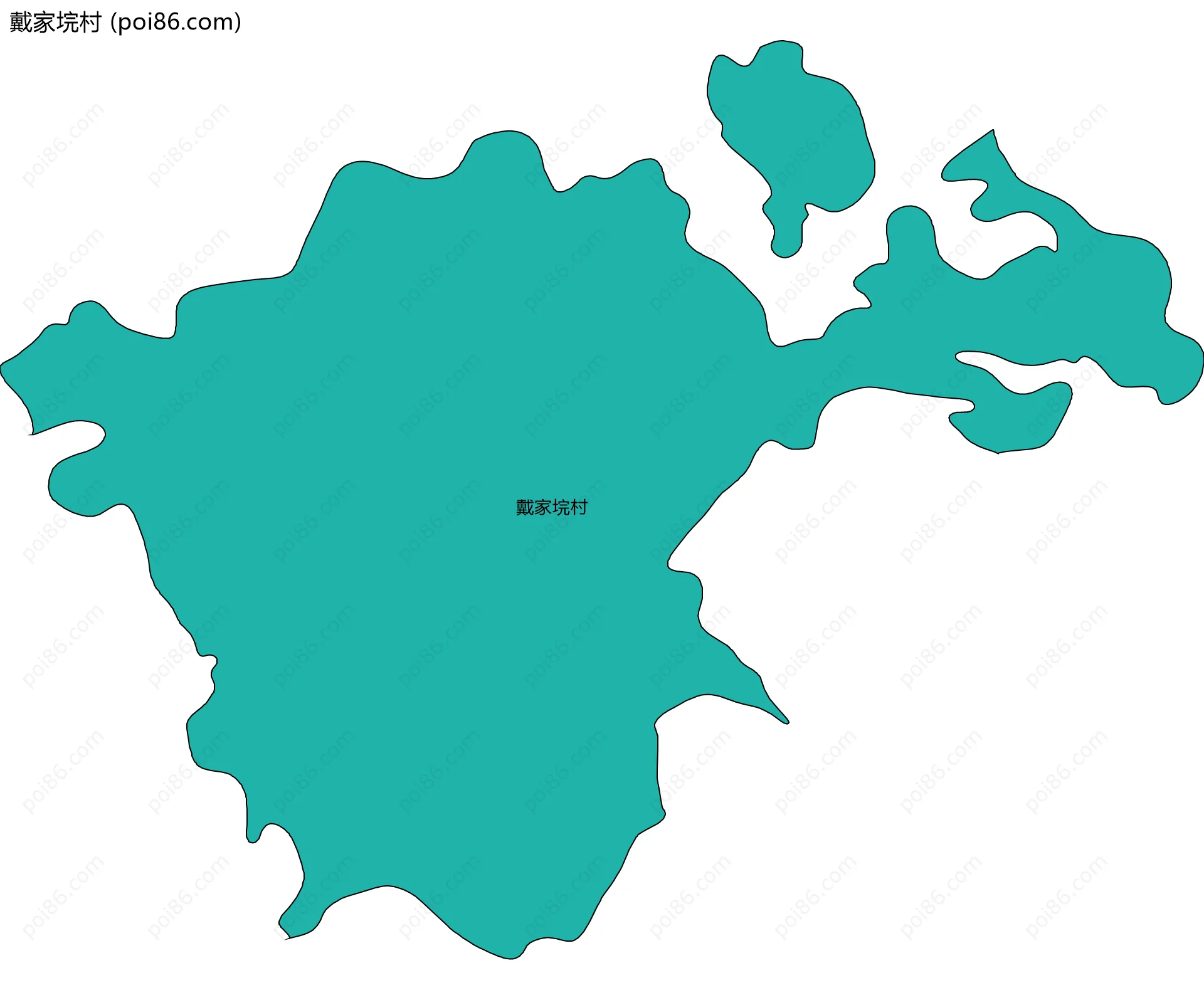 戴家垸村边界地图