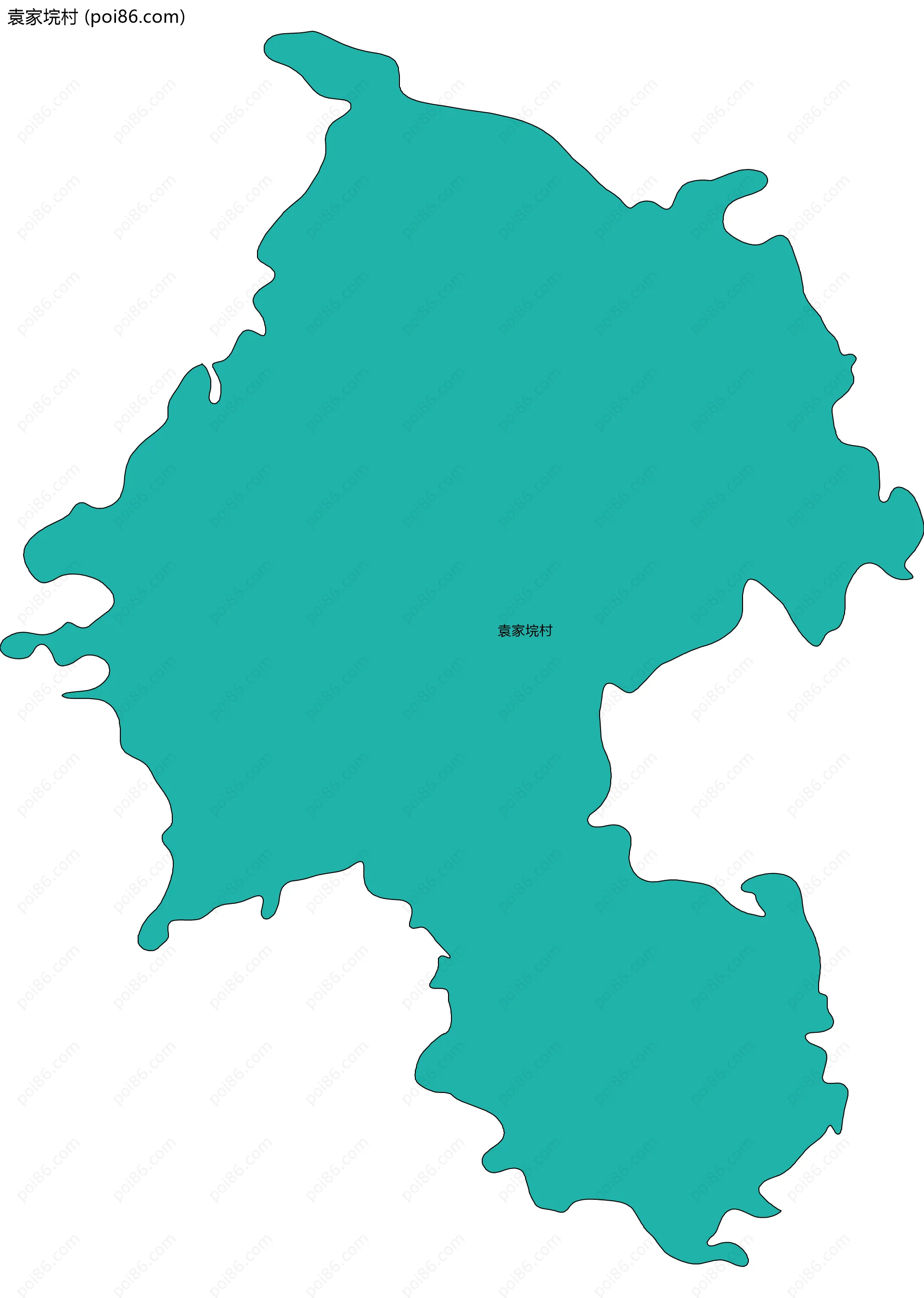 袁家垸村边界地图