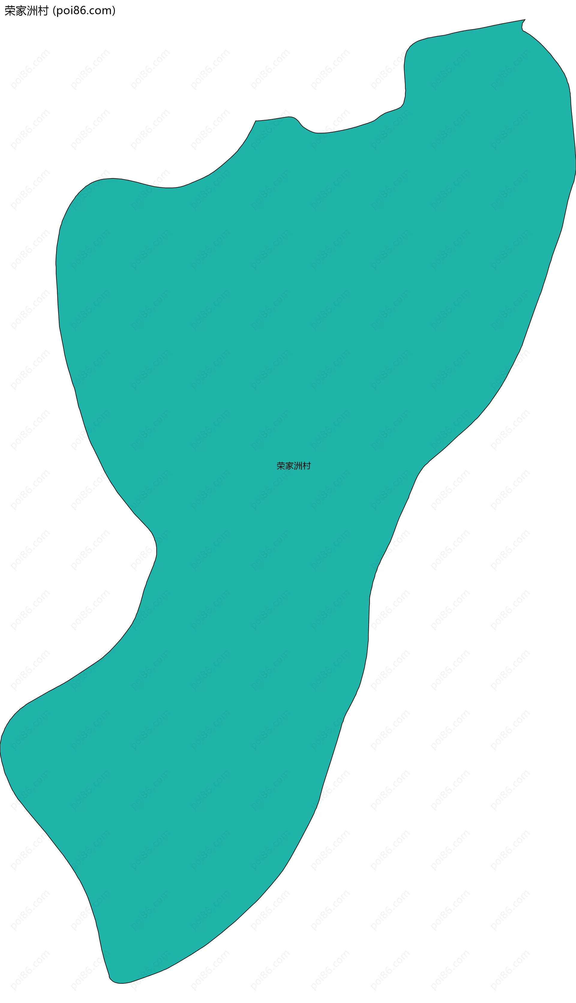 荣家洲村边界地图