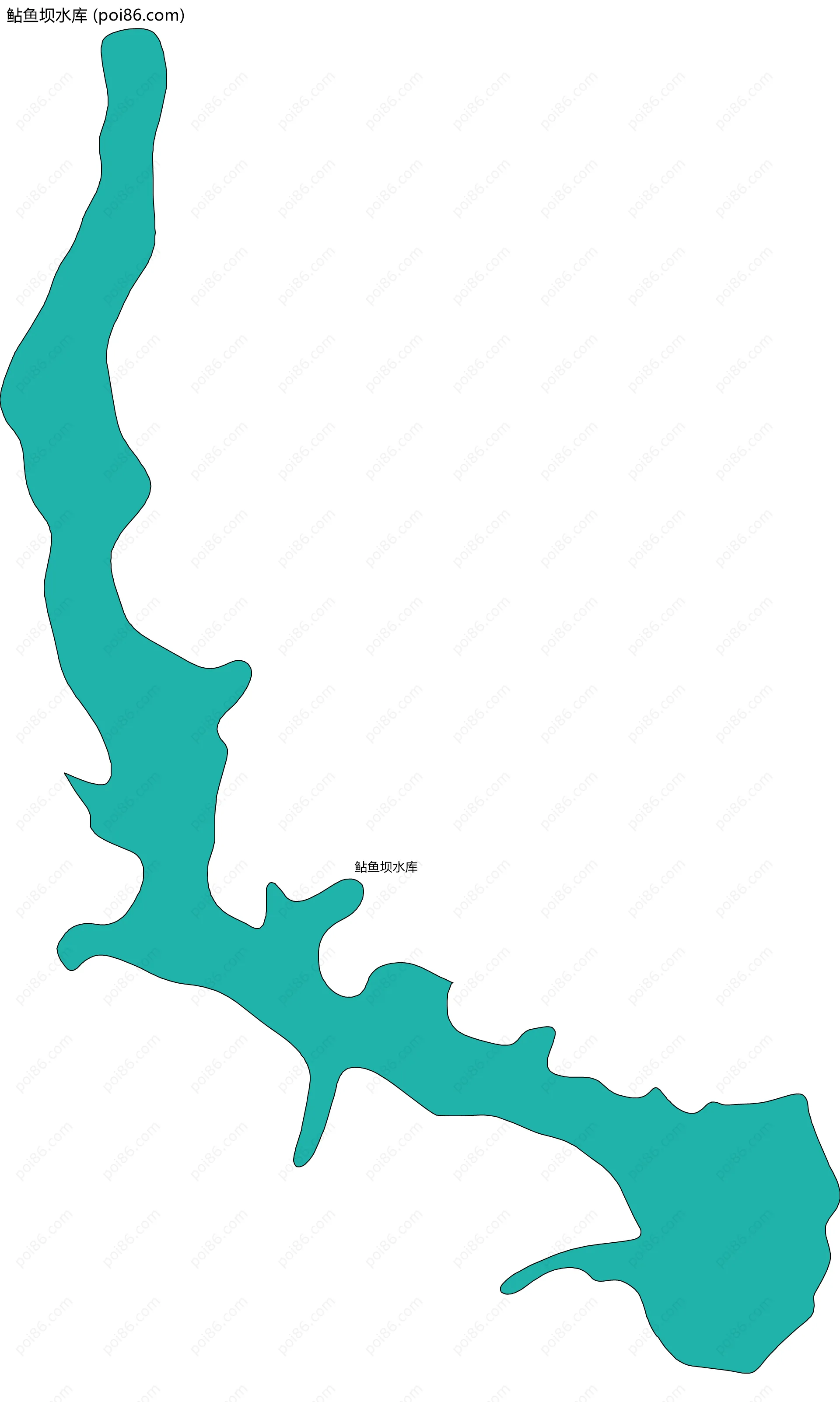 鲇鱼坝水库边界地图