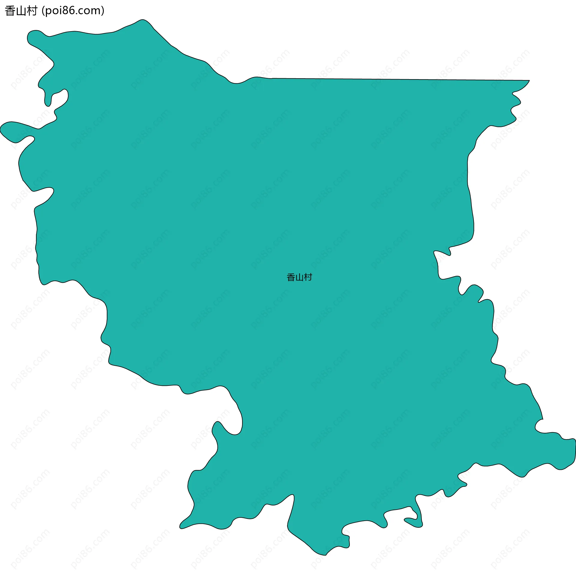 香山村边界地图