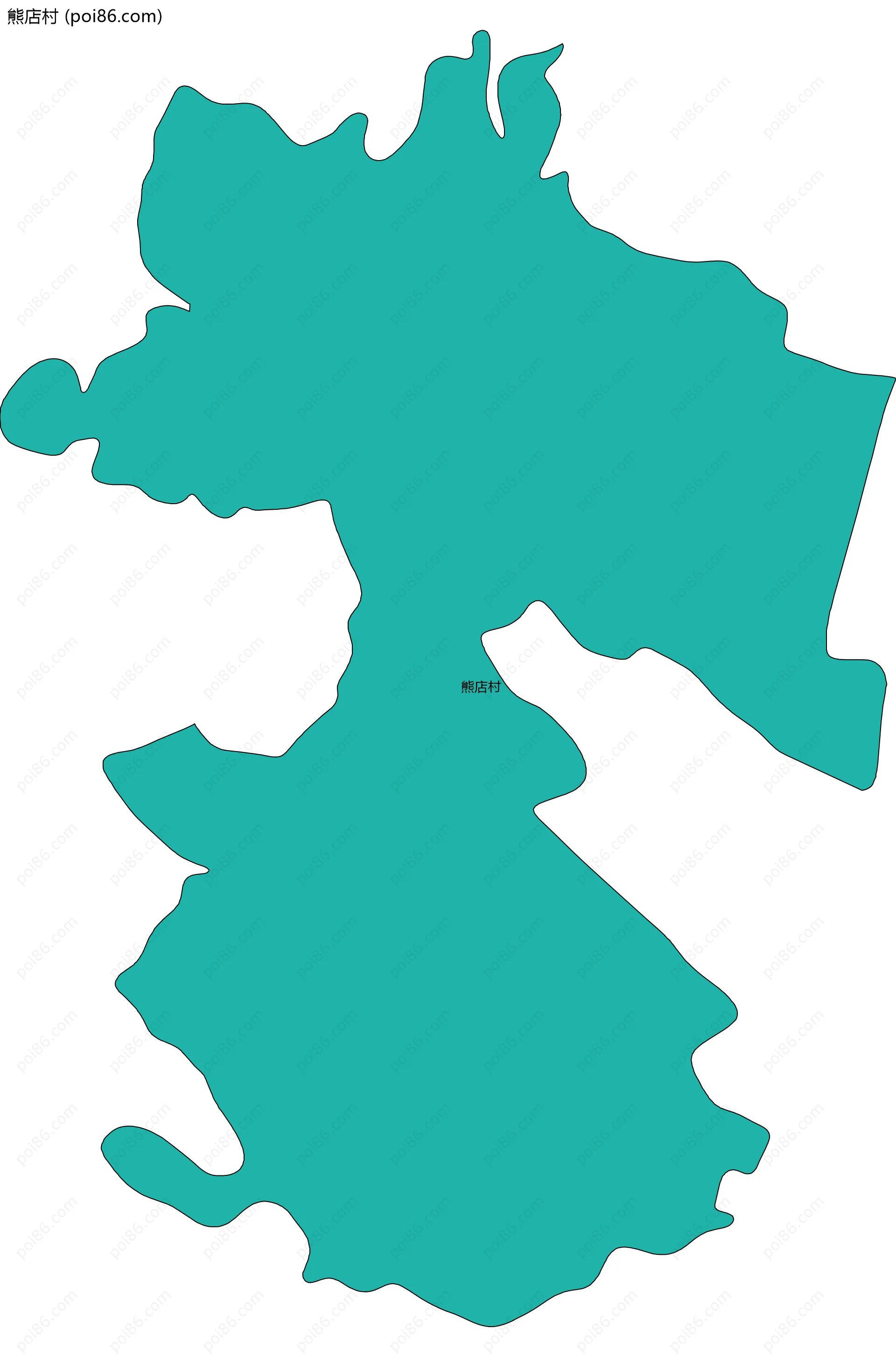 熊店村边界地图