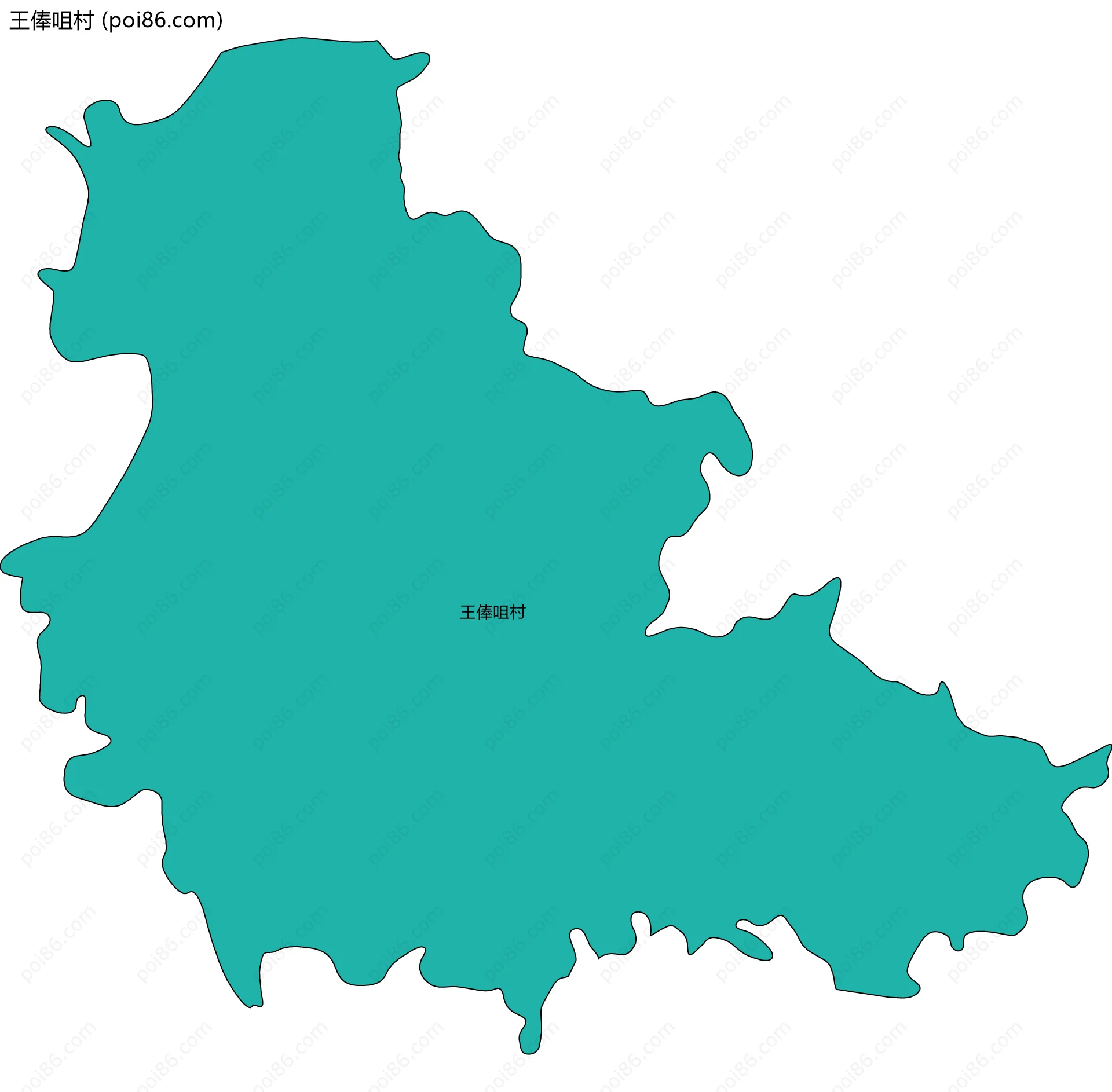 王俸咀村边界地图
