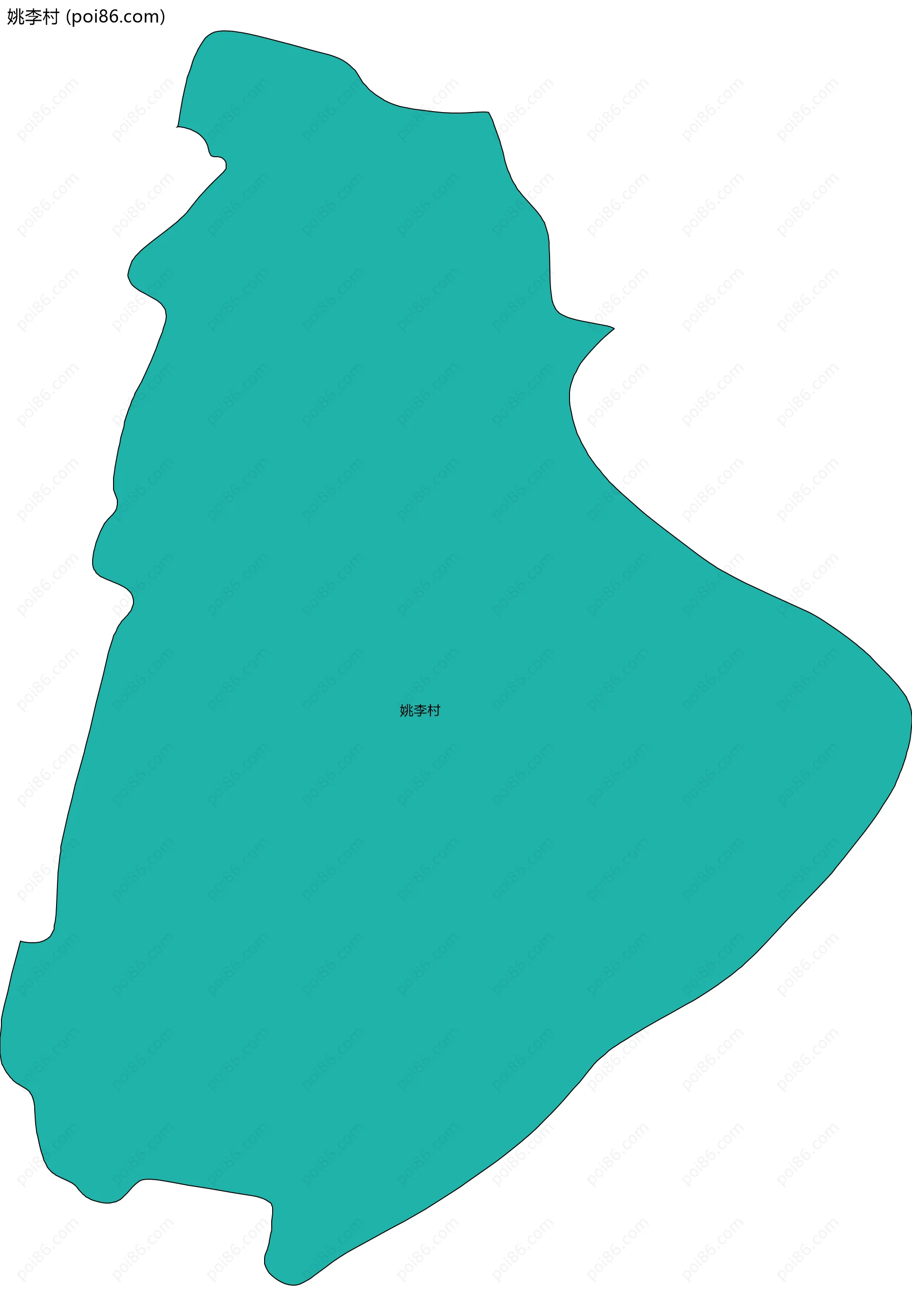 姚李村边界地图