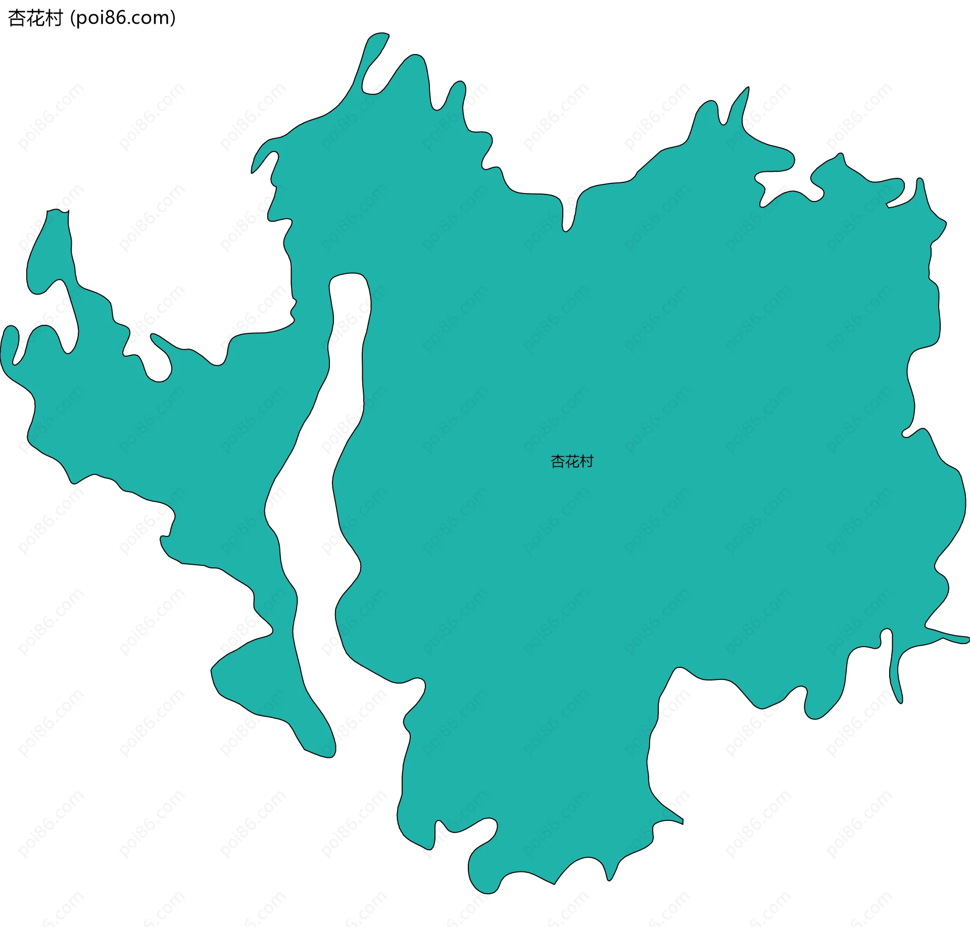 杏花村边界地图