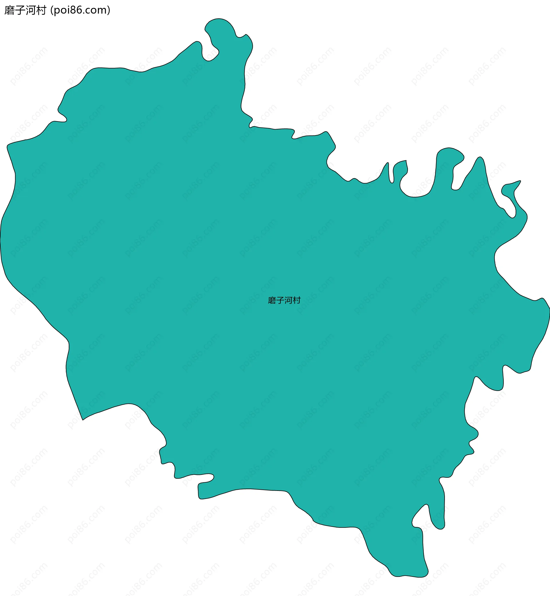 磨子河村边界地图