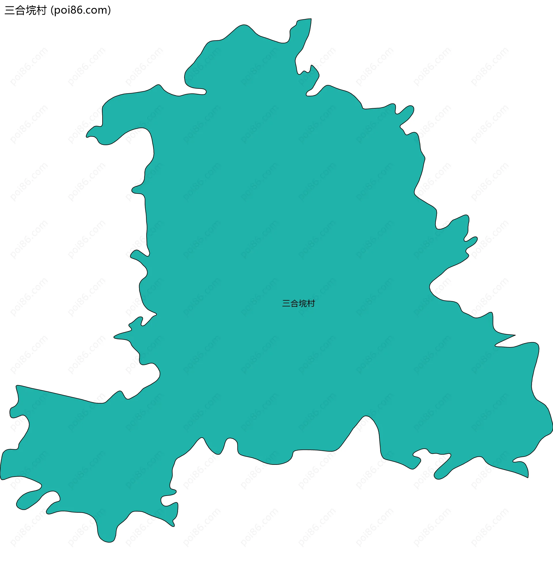 三合垸村边界地图