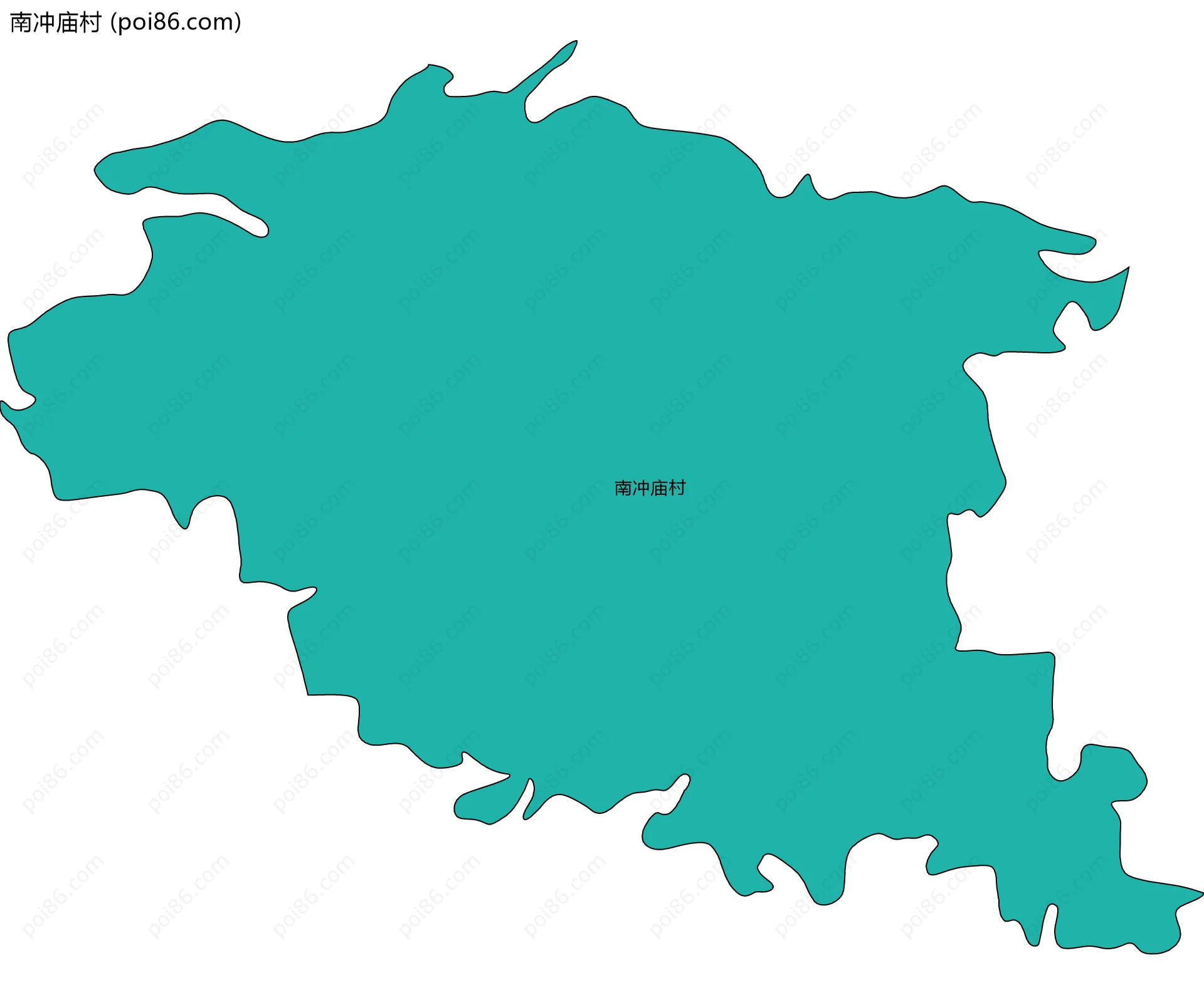 南冲庙村边界地图