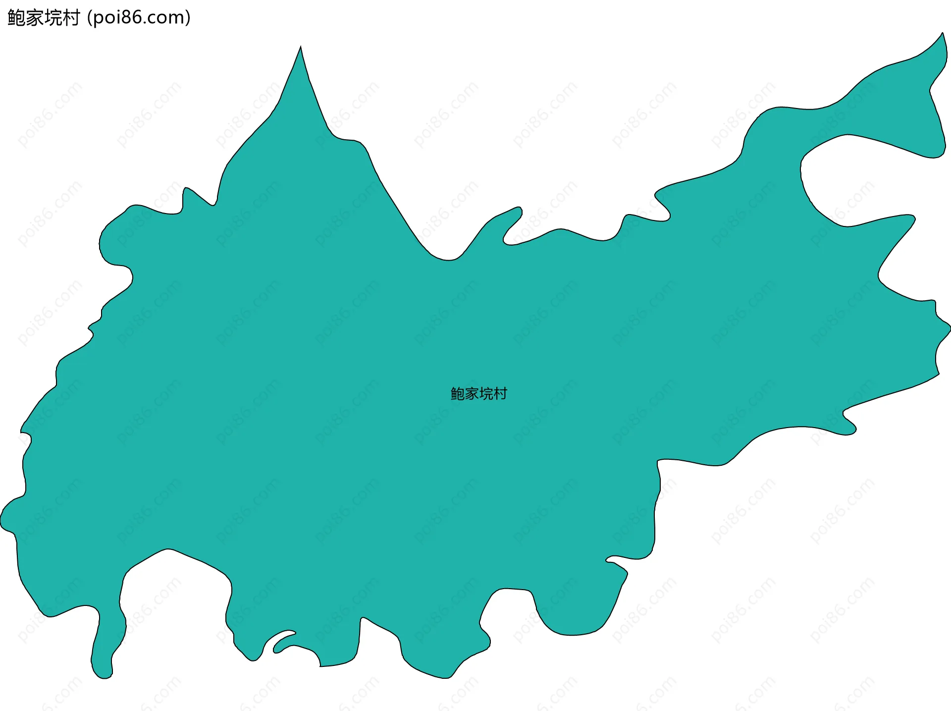 鲍家垸村边界地图