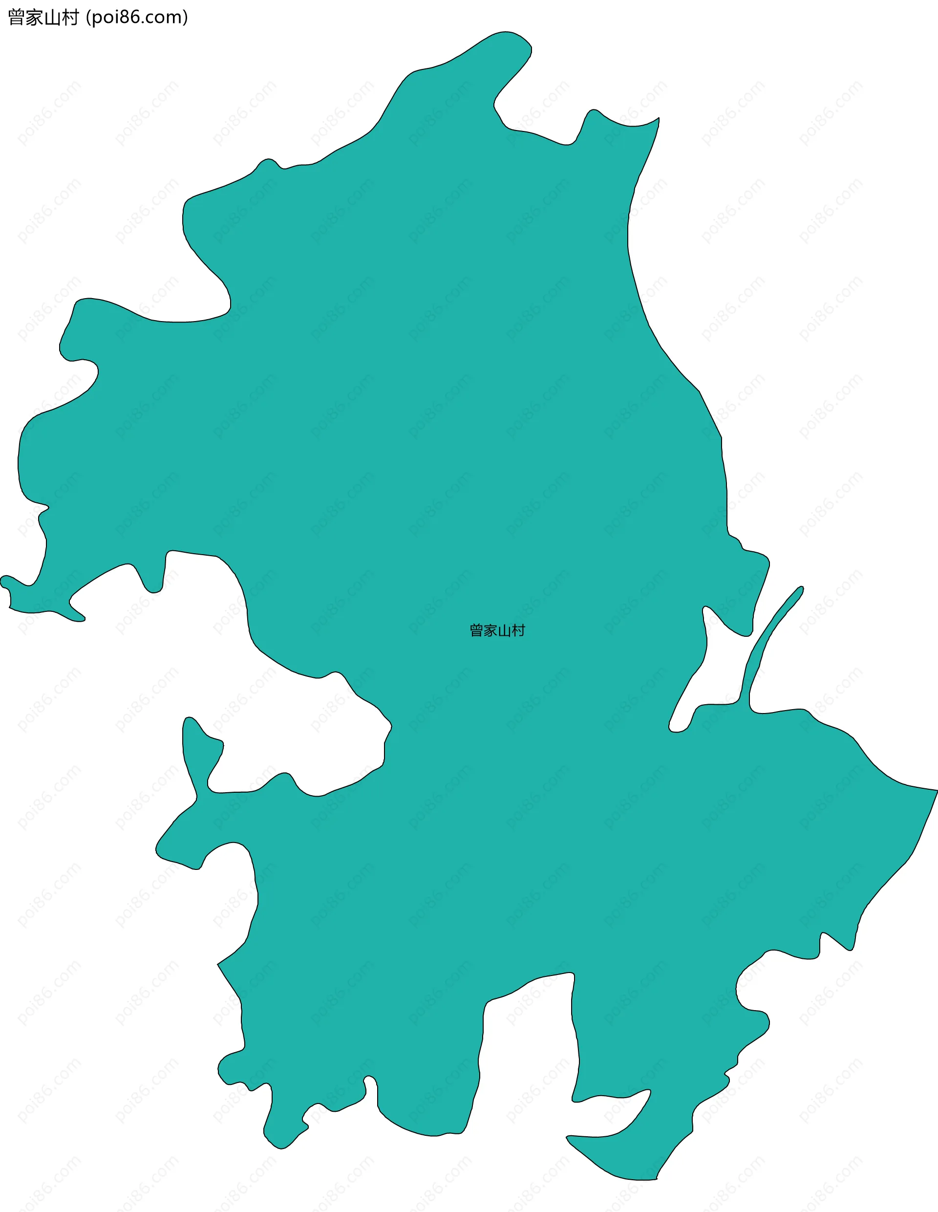 曾家山村边界地图