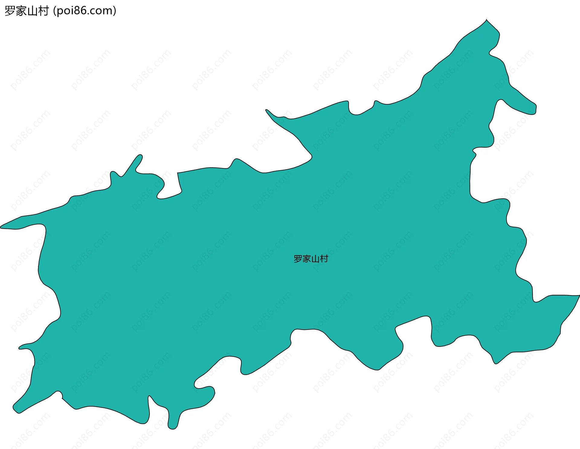 罗家山村边界地图