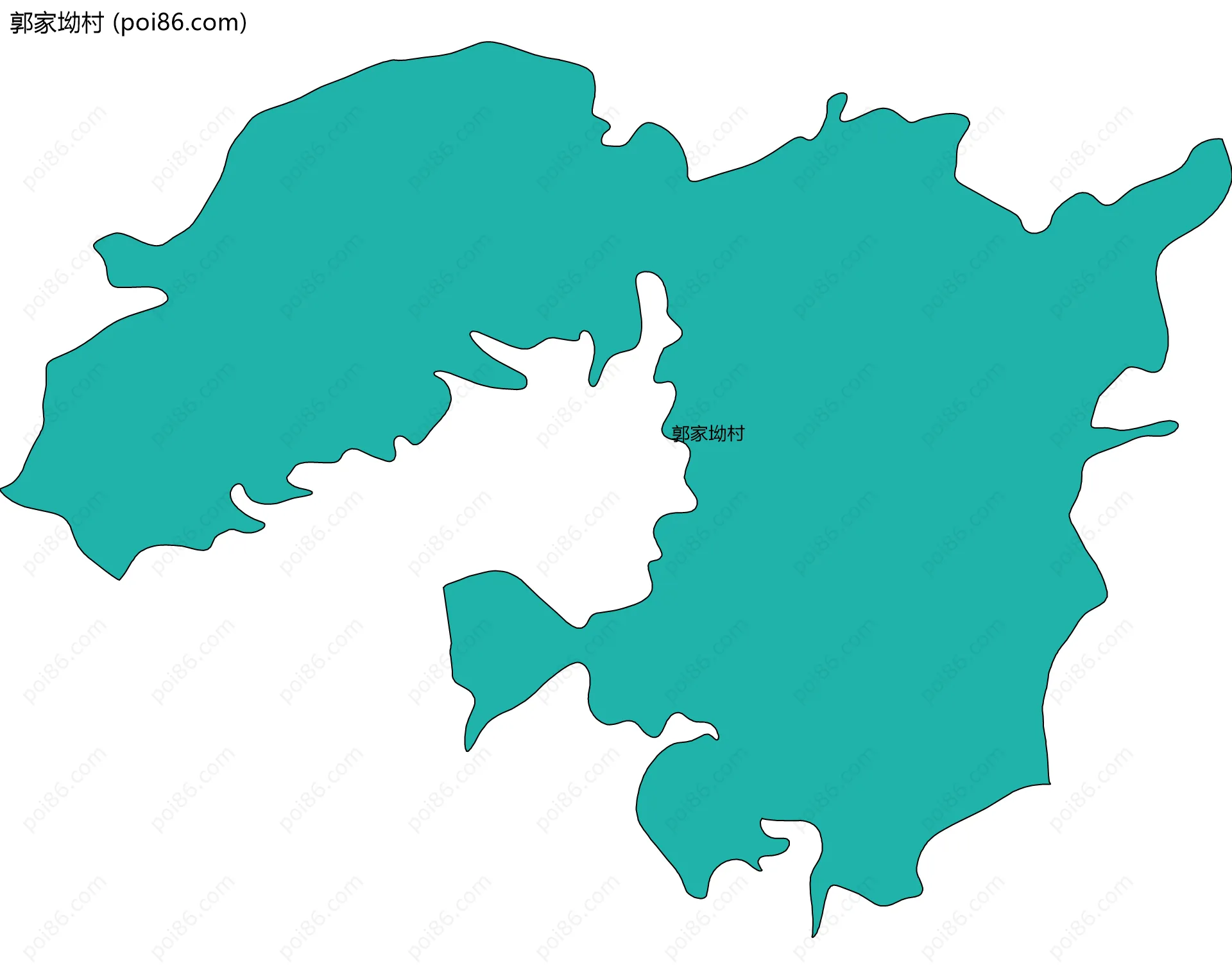 郭家坳村边界地图