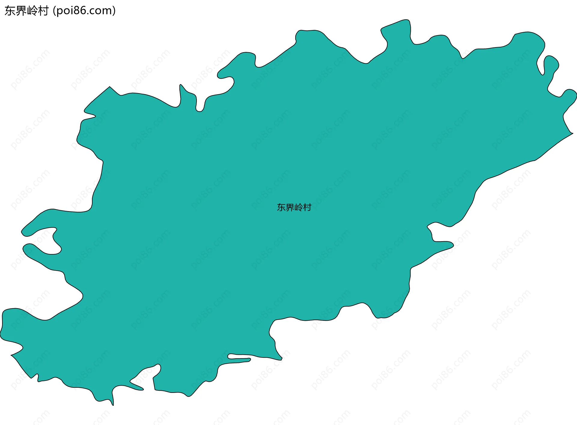 东界岭村边界地图