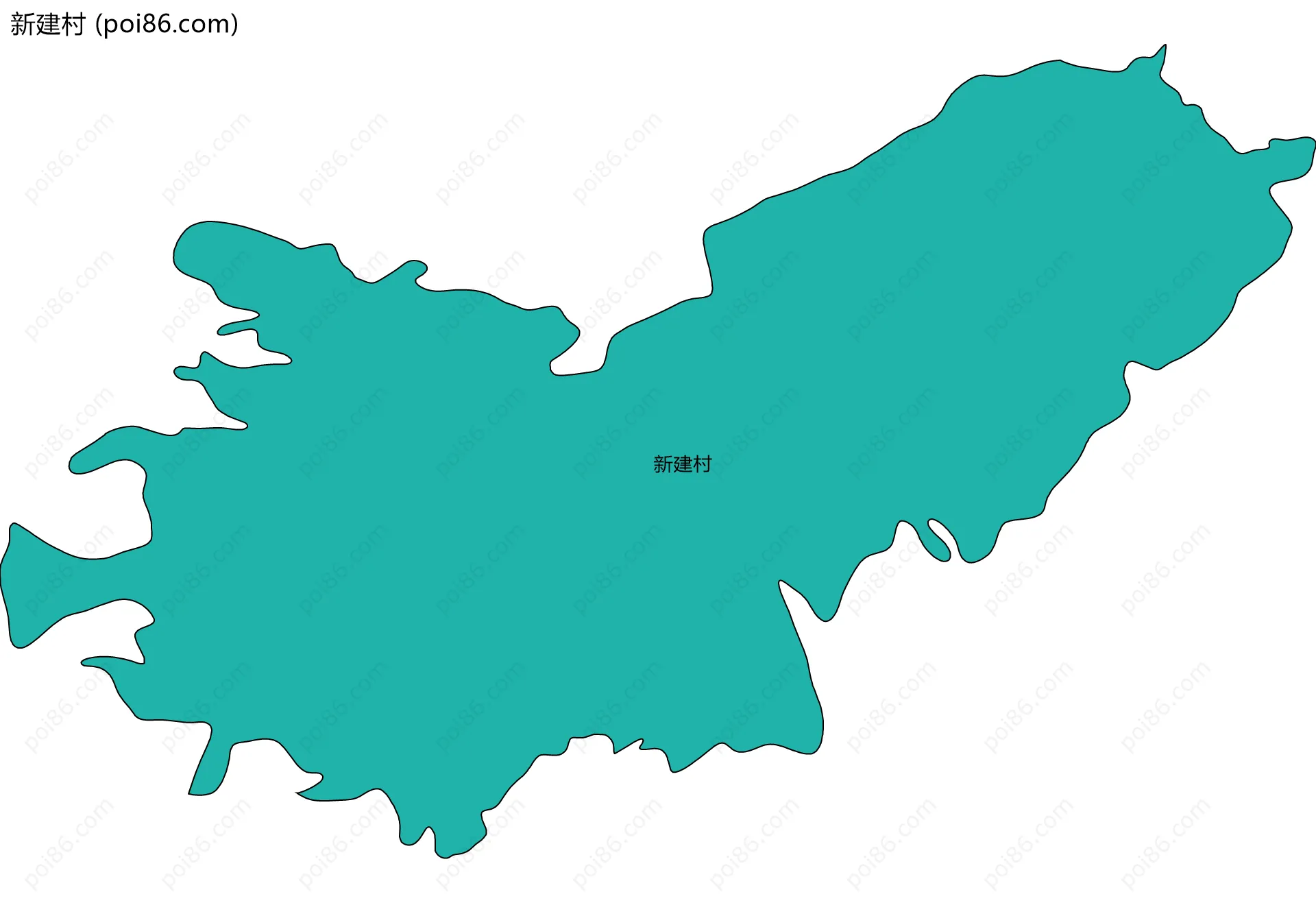 新建村边界地图