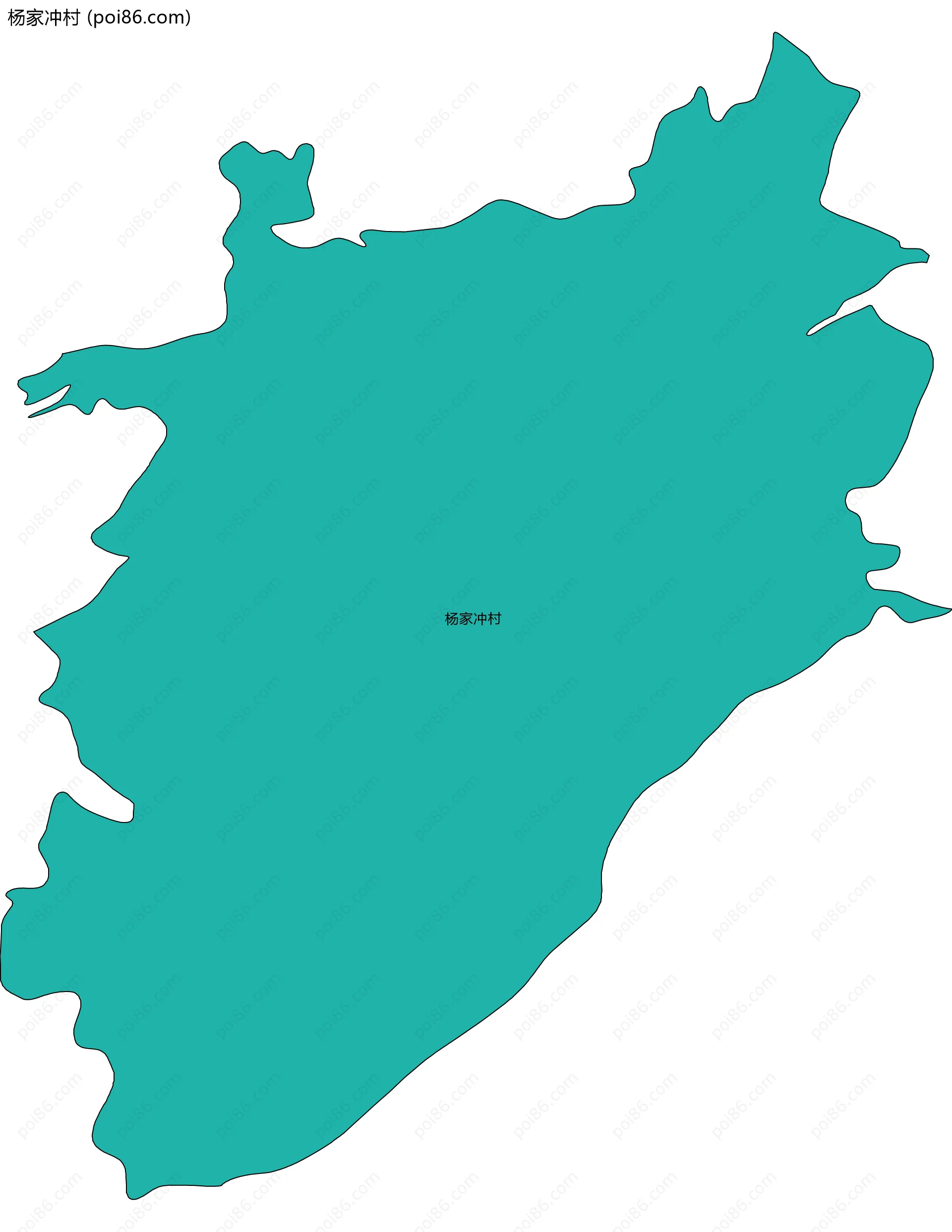 杨家冲村边界地图