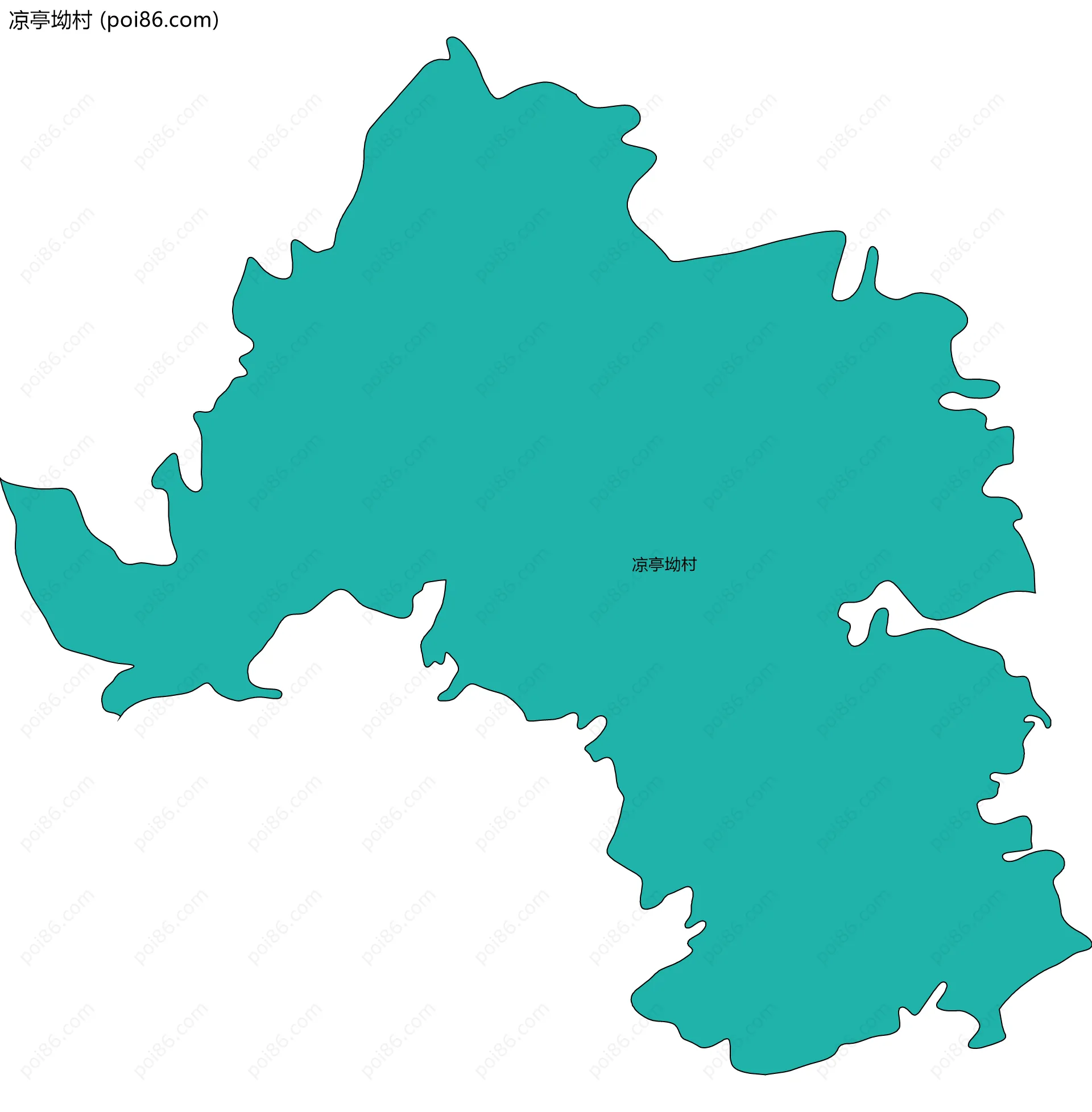 凉亭坳村边界地图