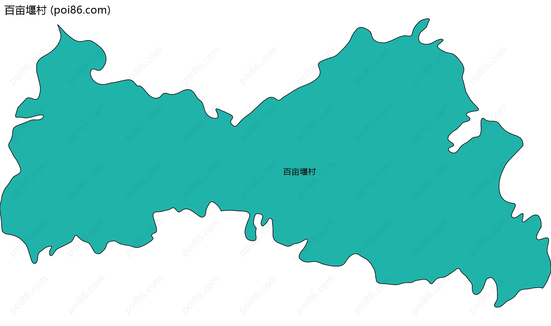 百亩堰村边界地图