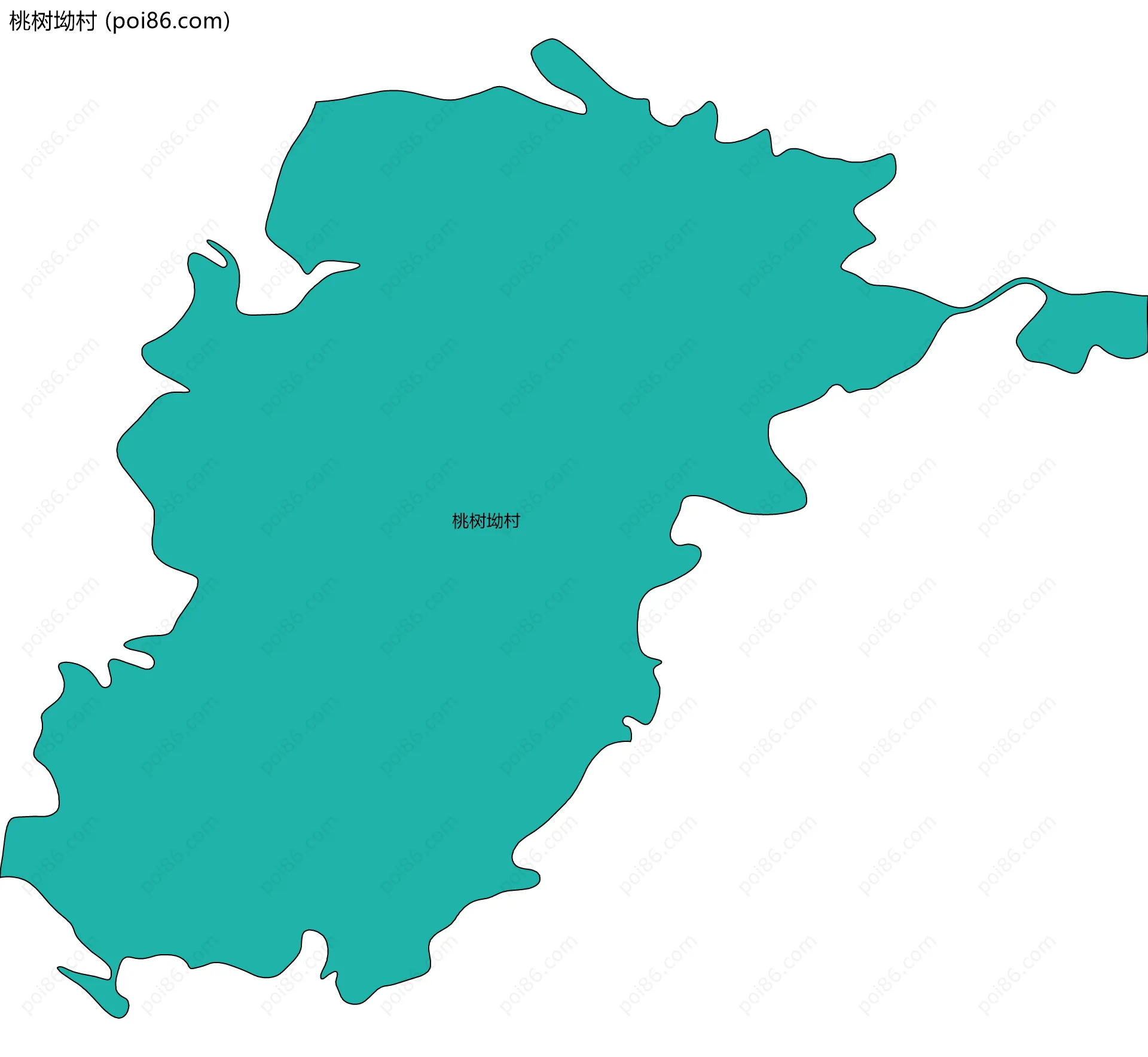 桃树坳村边界地图