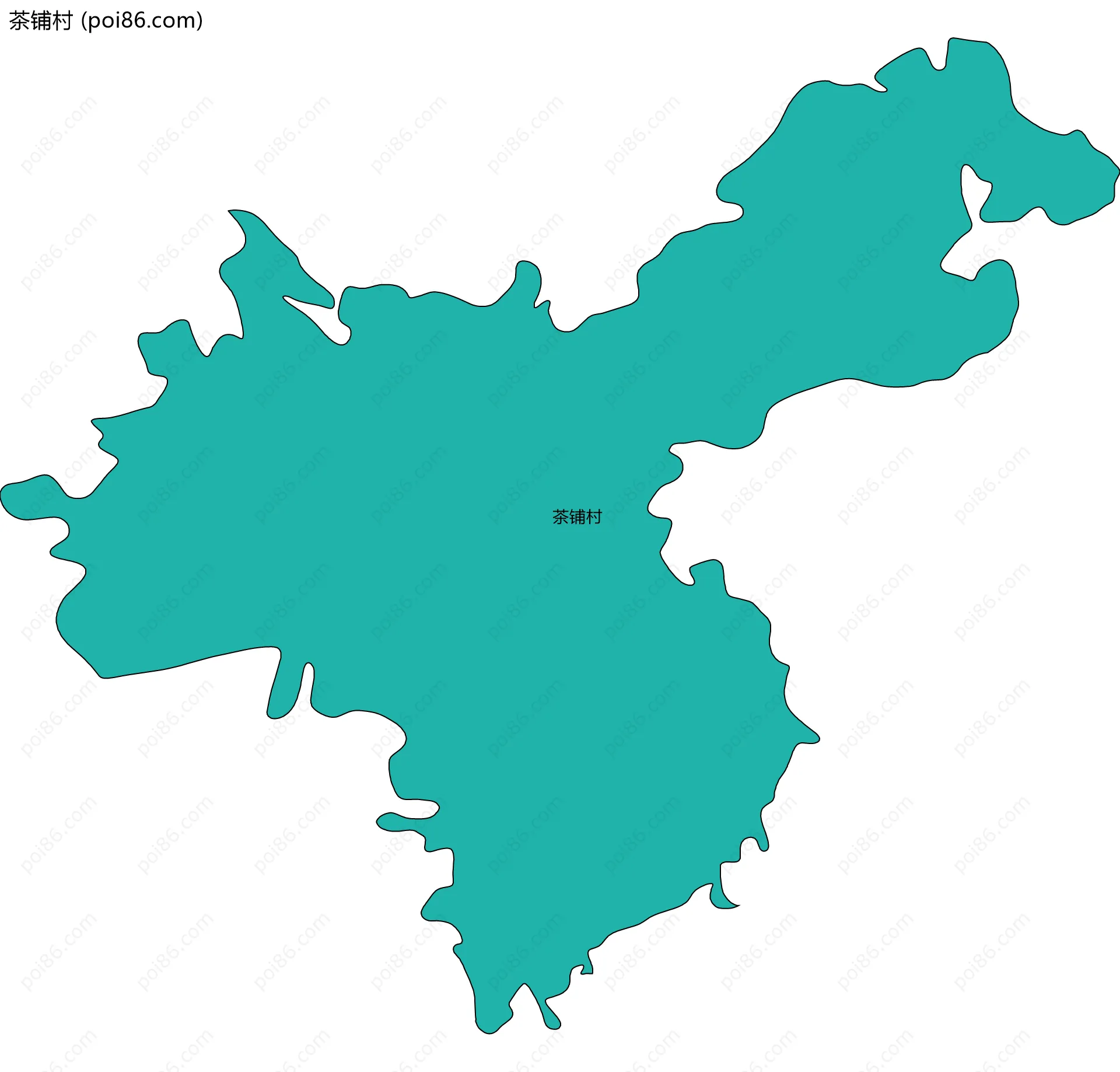 茶铺村边界地图