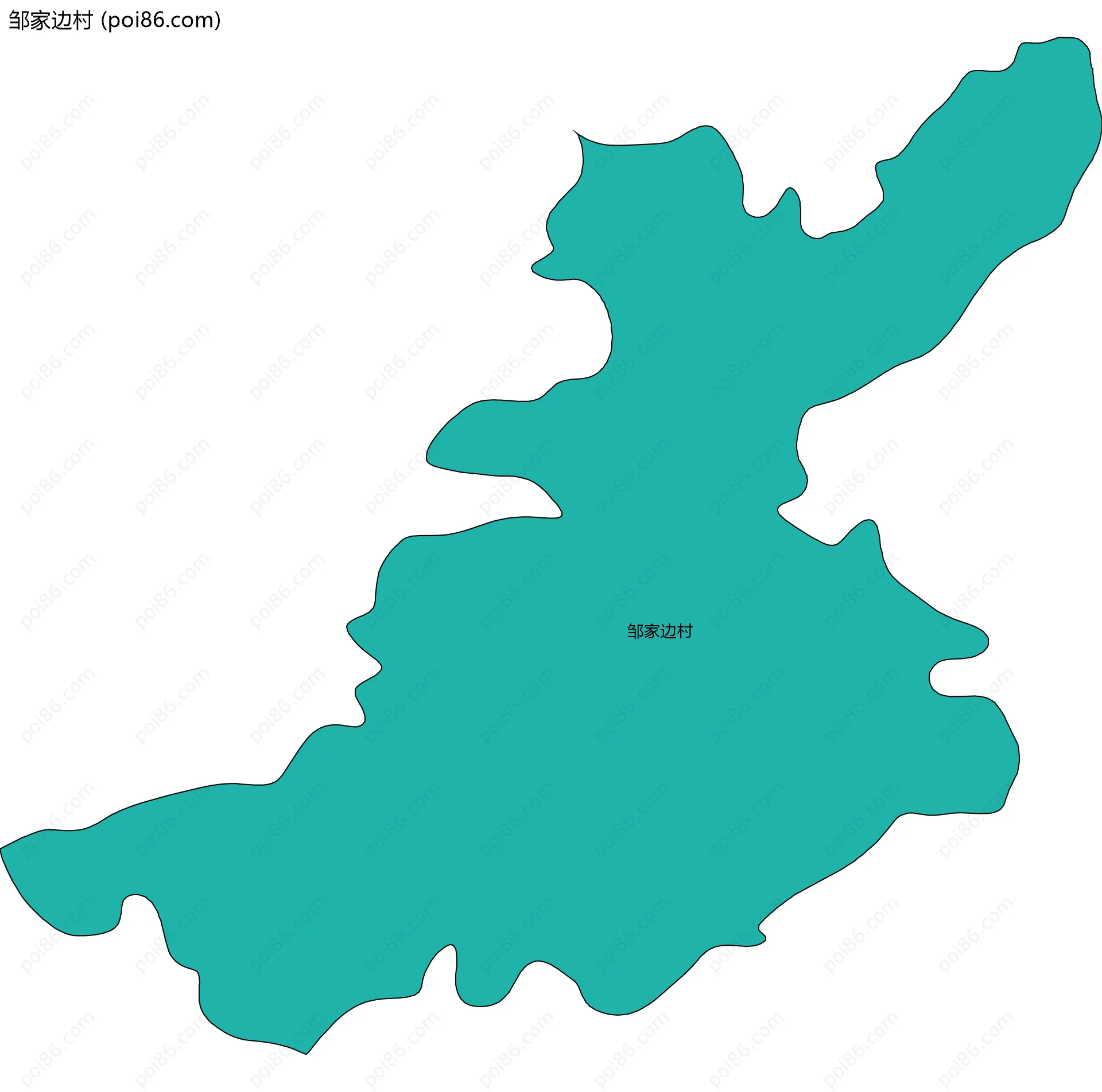 邹家边村边界地图