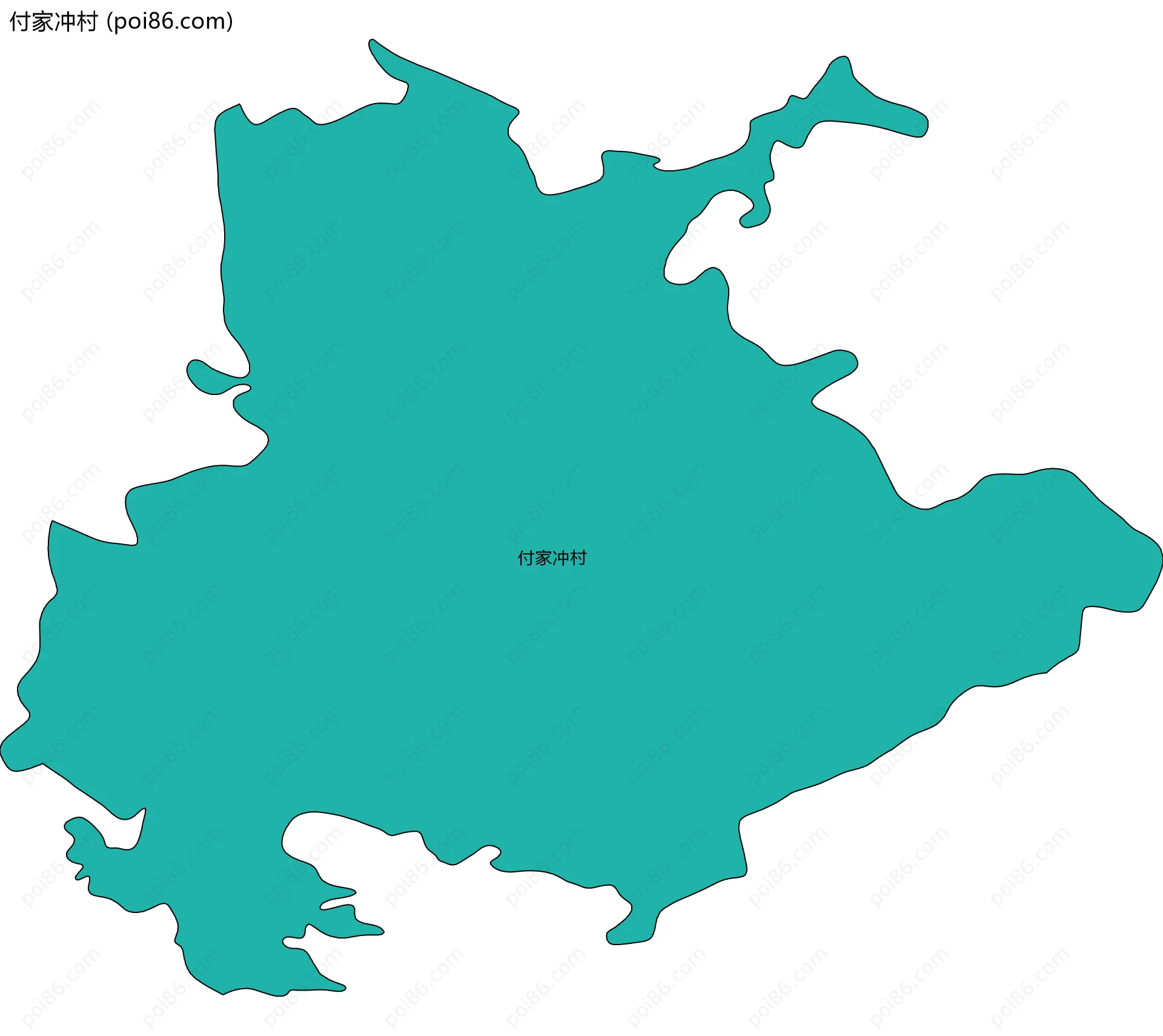 付家冲村边界地图