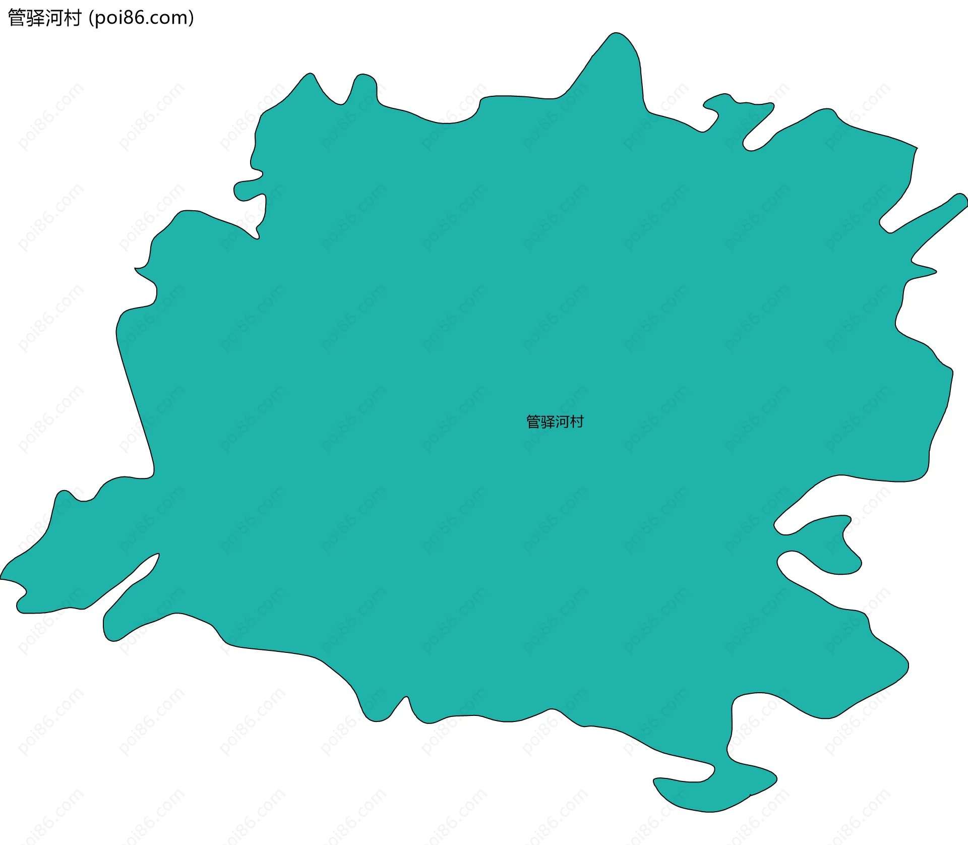 管驿河村边界地图