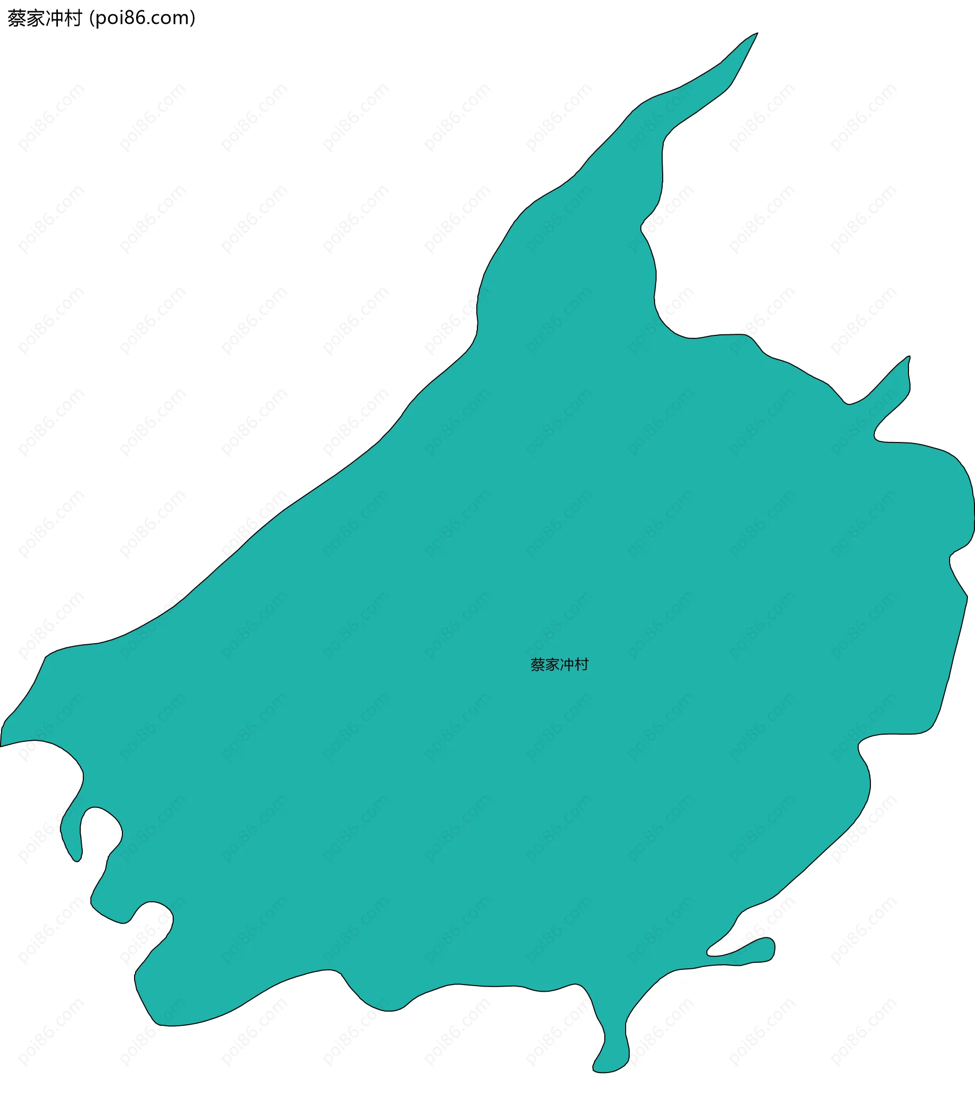 蔡家冲村边界地图