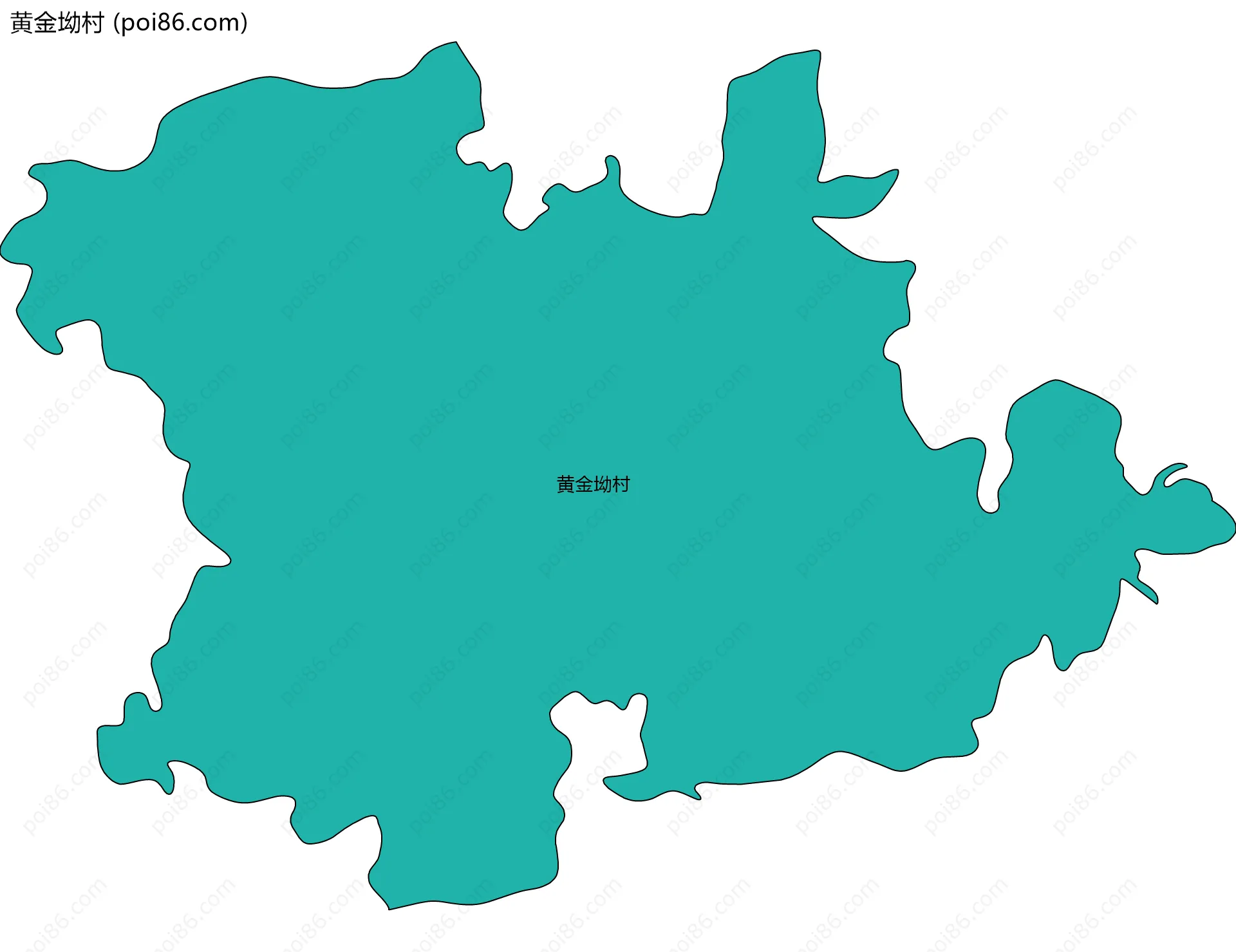 黄金坳村边界地图