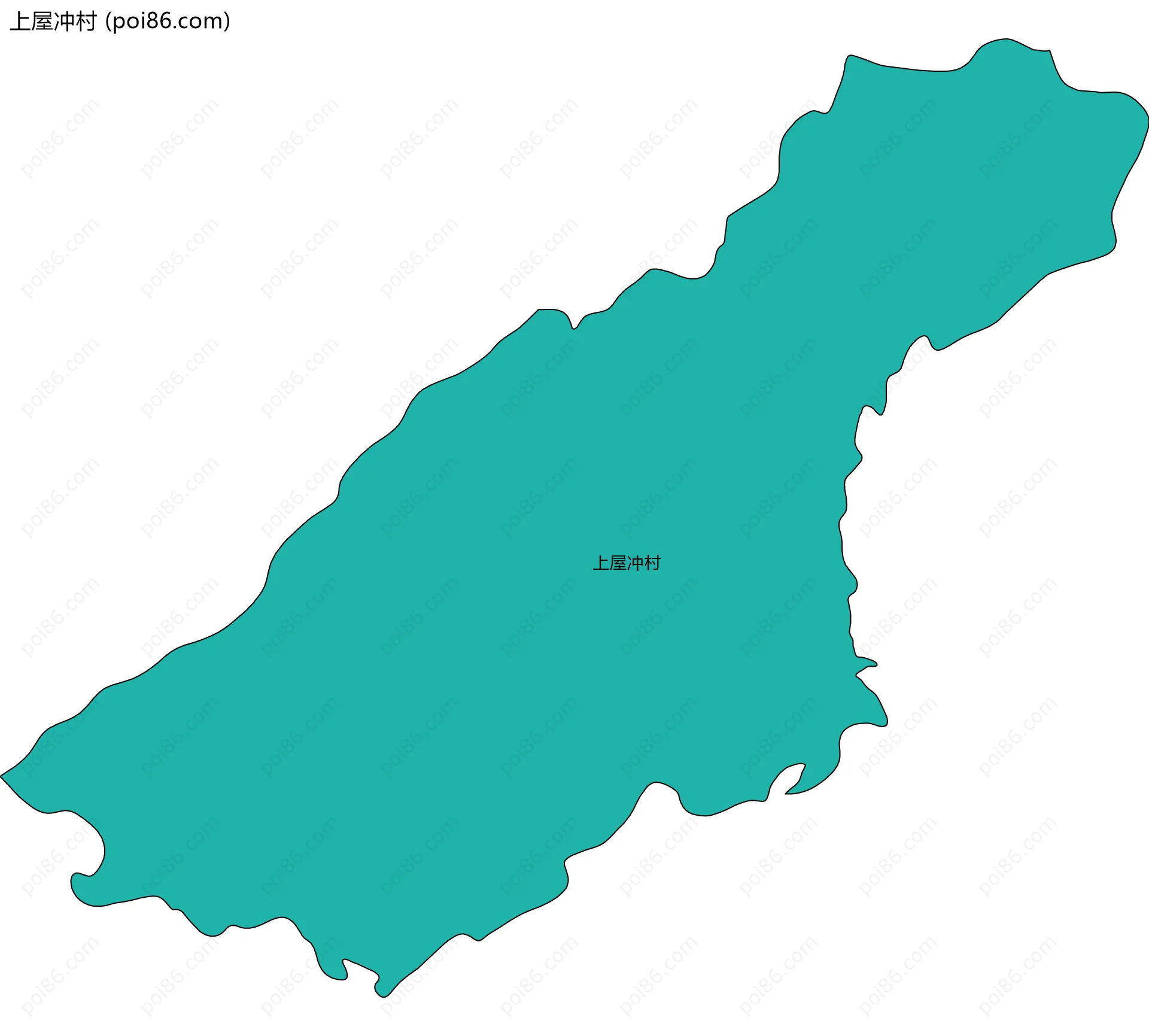 上屋冲村边界地图
