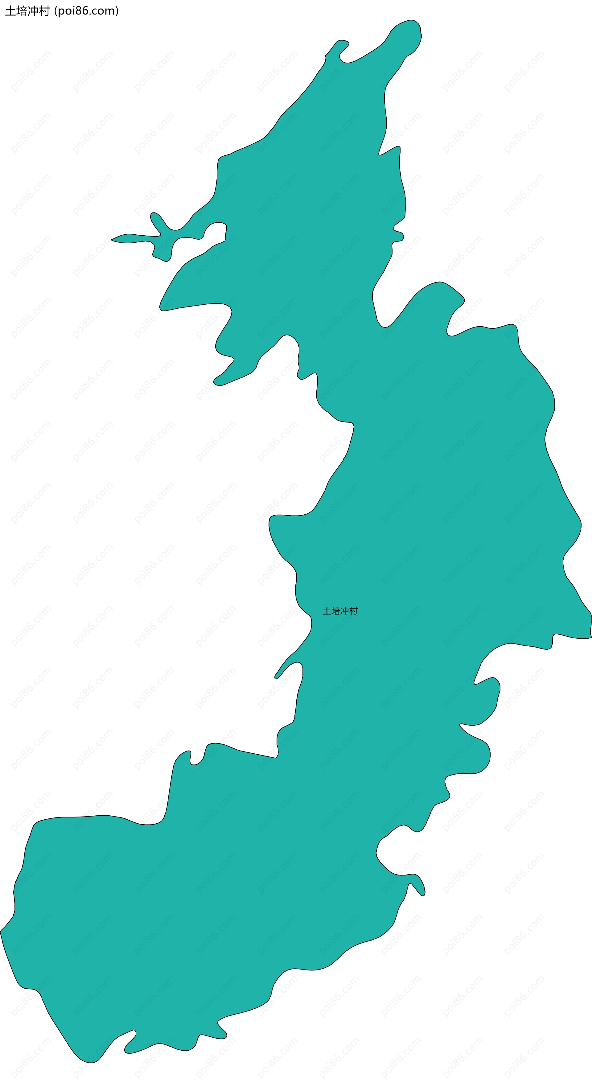 土培冲村边界地图