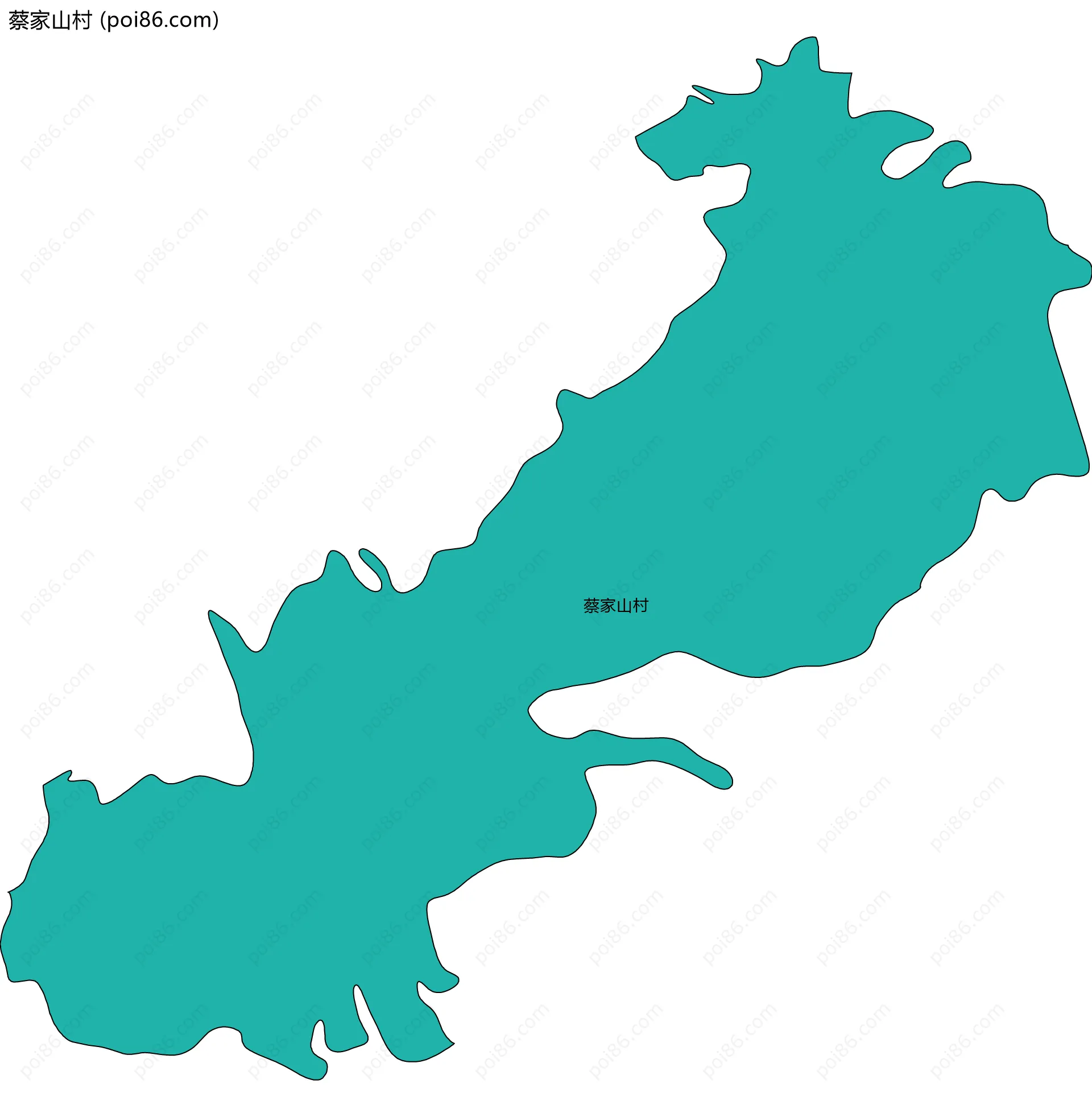 蔡家山村边界地图