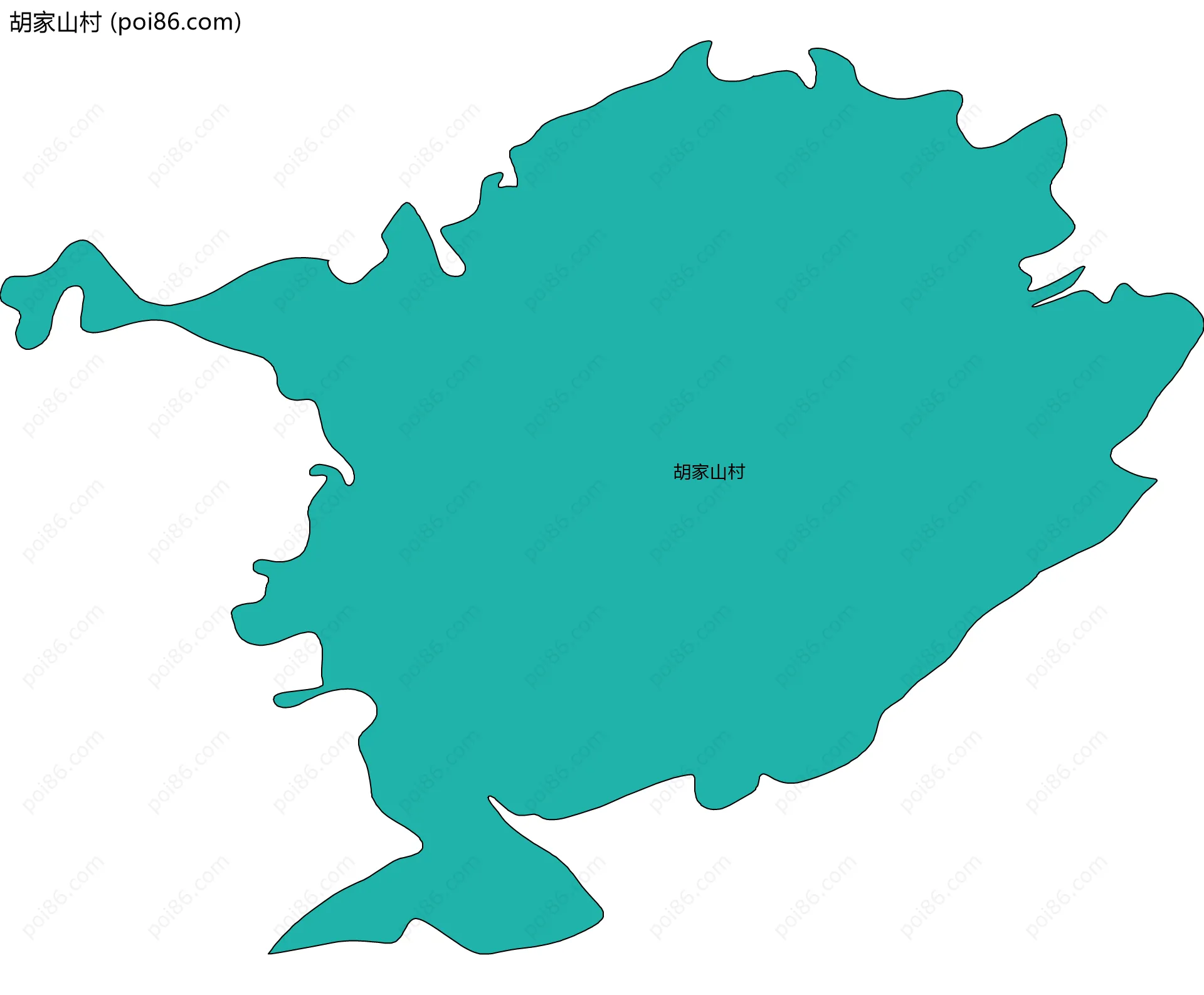 胡家山村边界地图