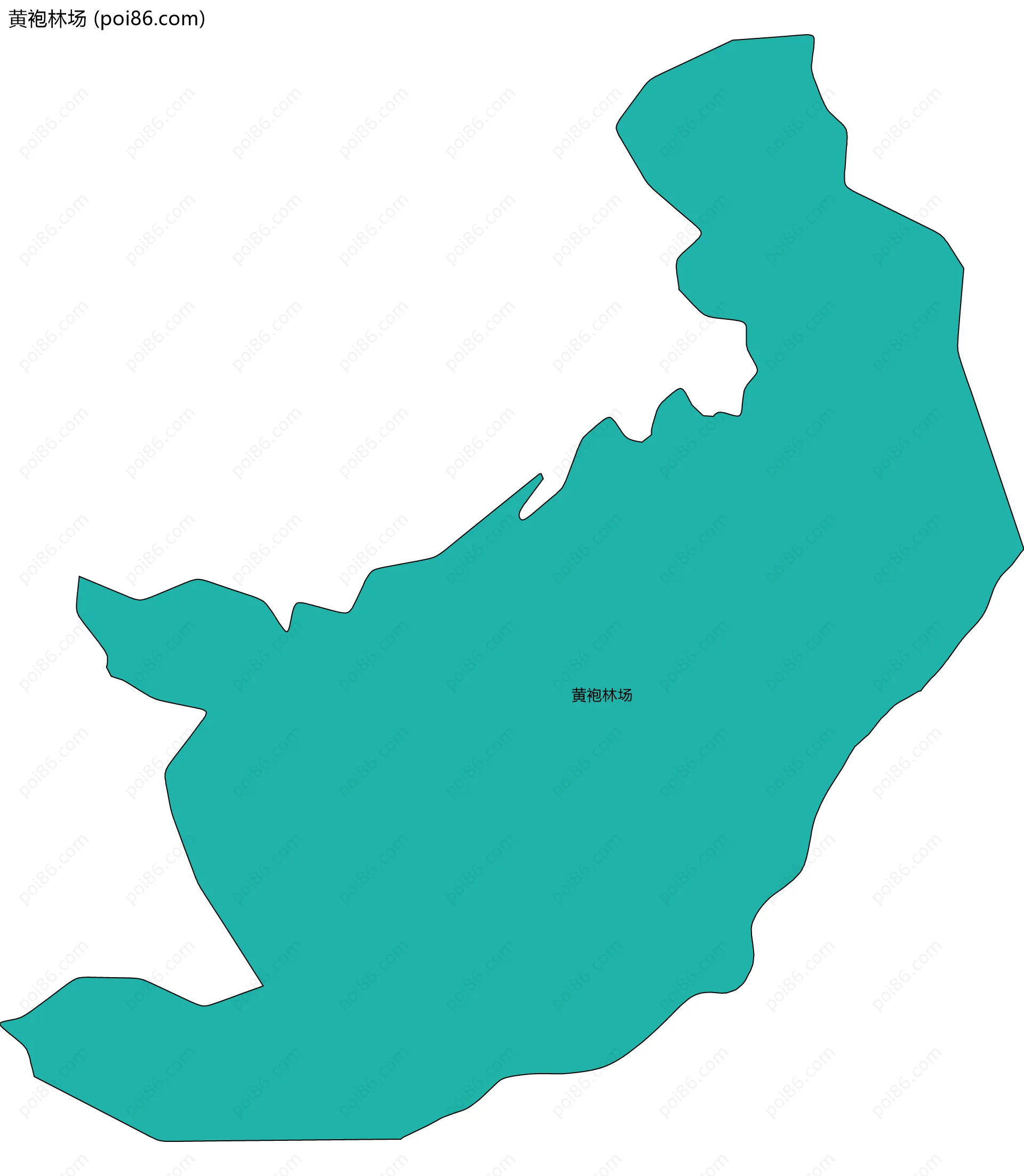 黄袍林场边界地图