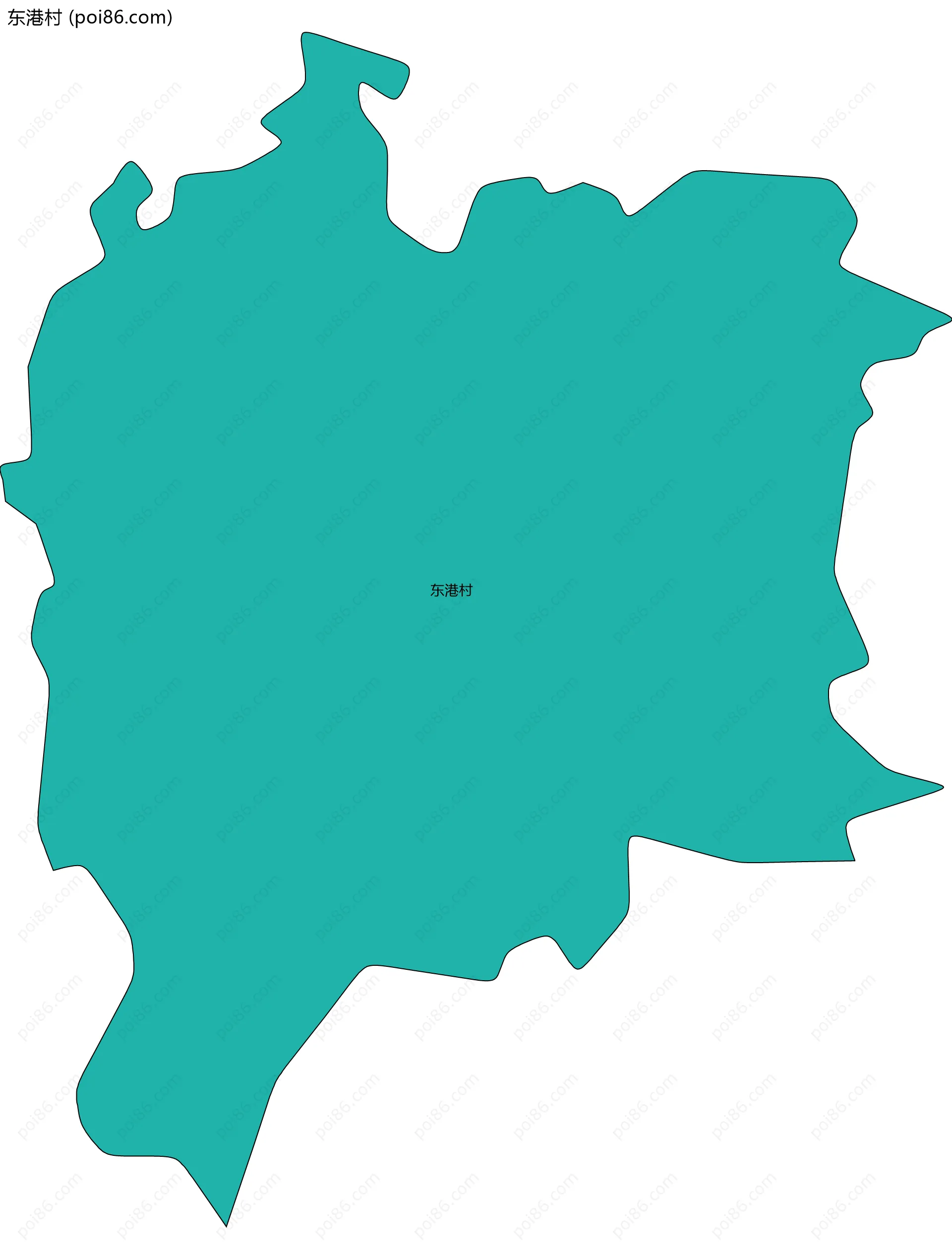 东港村边界地图