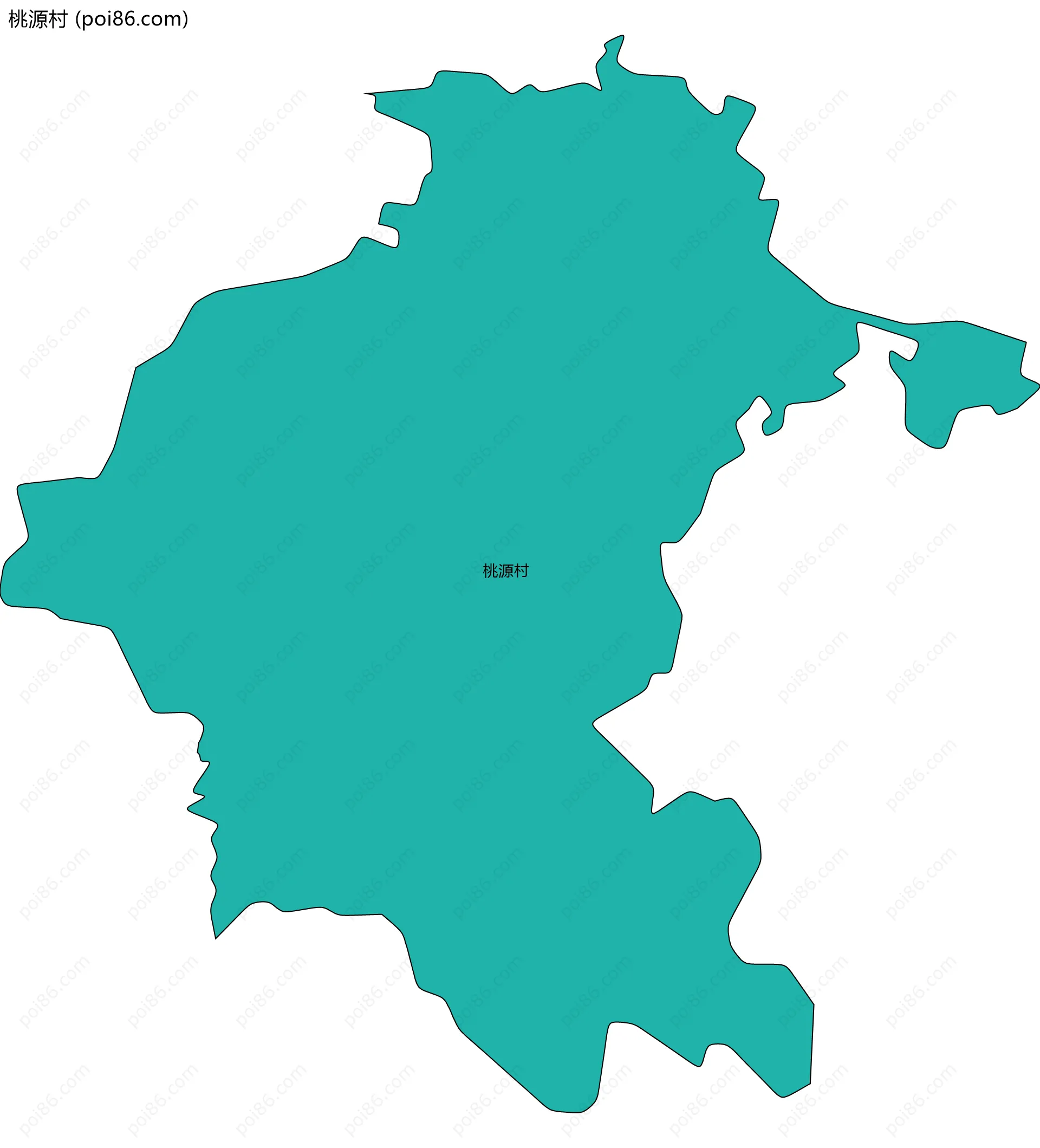 桃源村边界地图